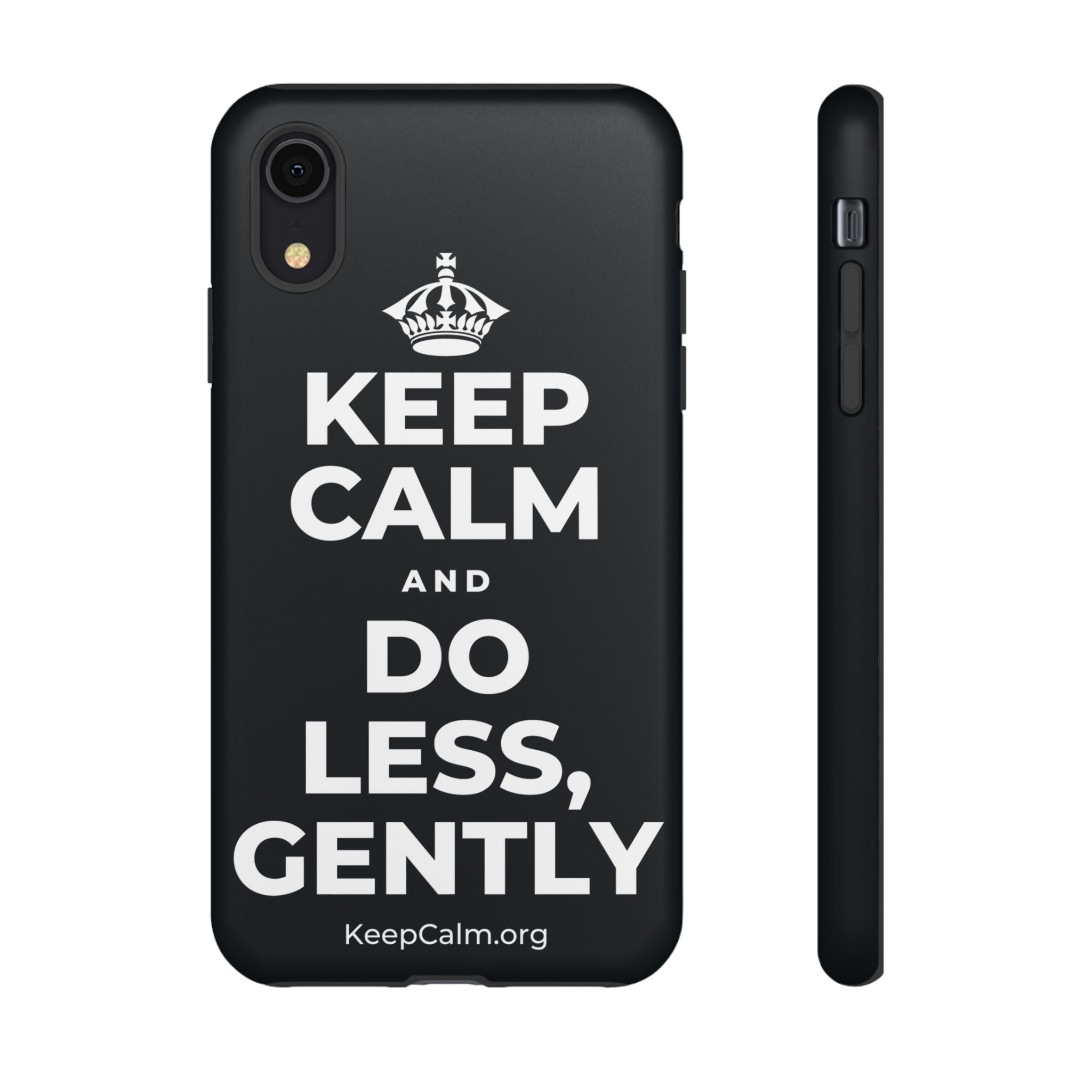 KEEP CALM AND DO LESS, GENTLY Phone Case (Dark)