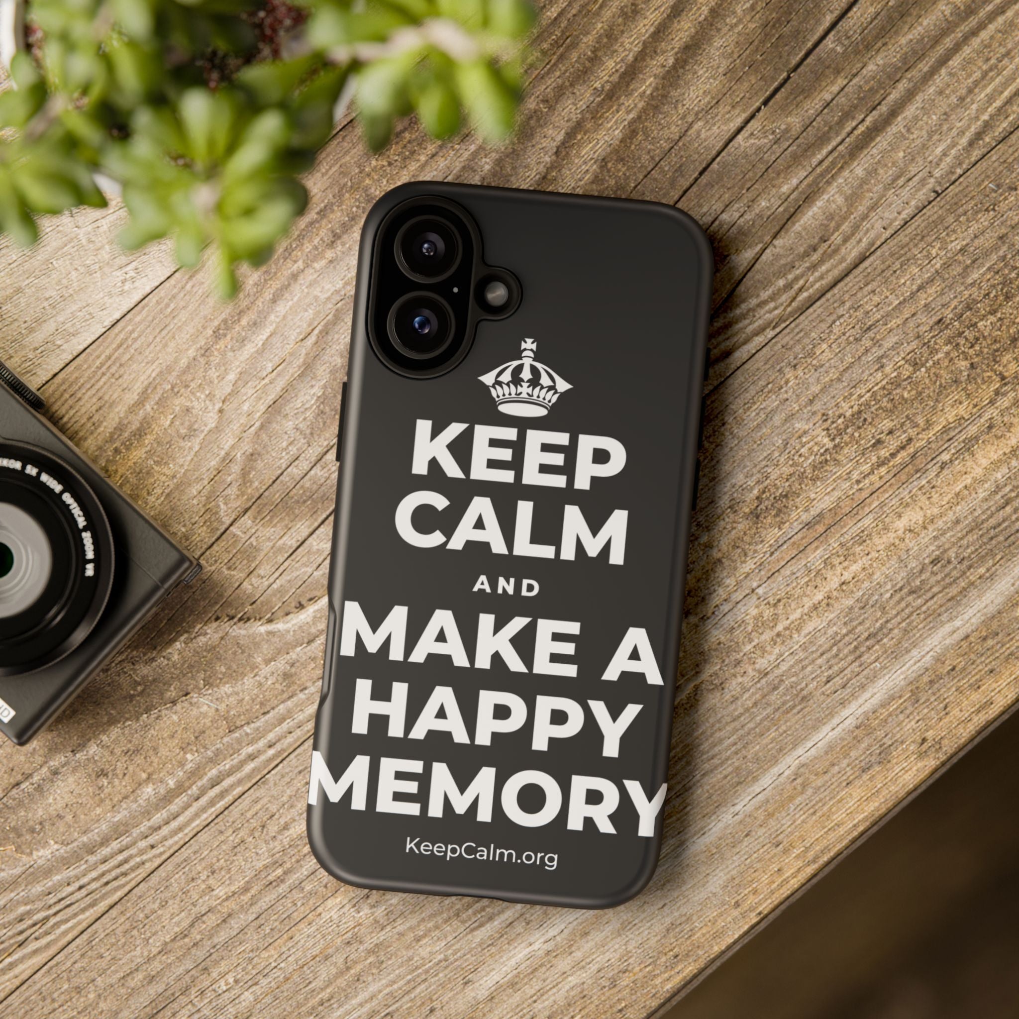 KEEP CALM AND MAKE A HAPPY MEMORY Phone Case (Dark)