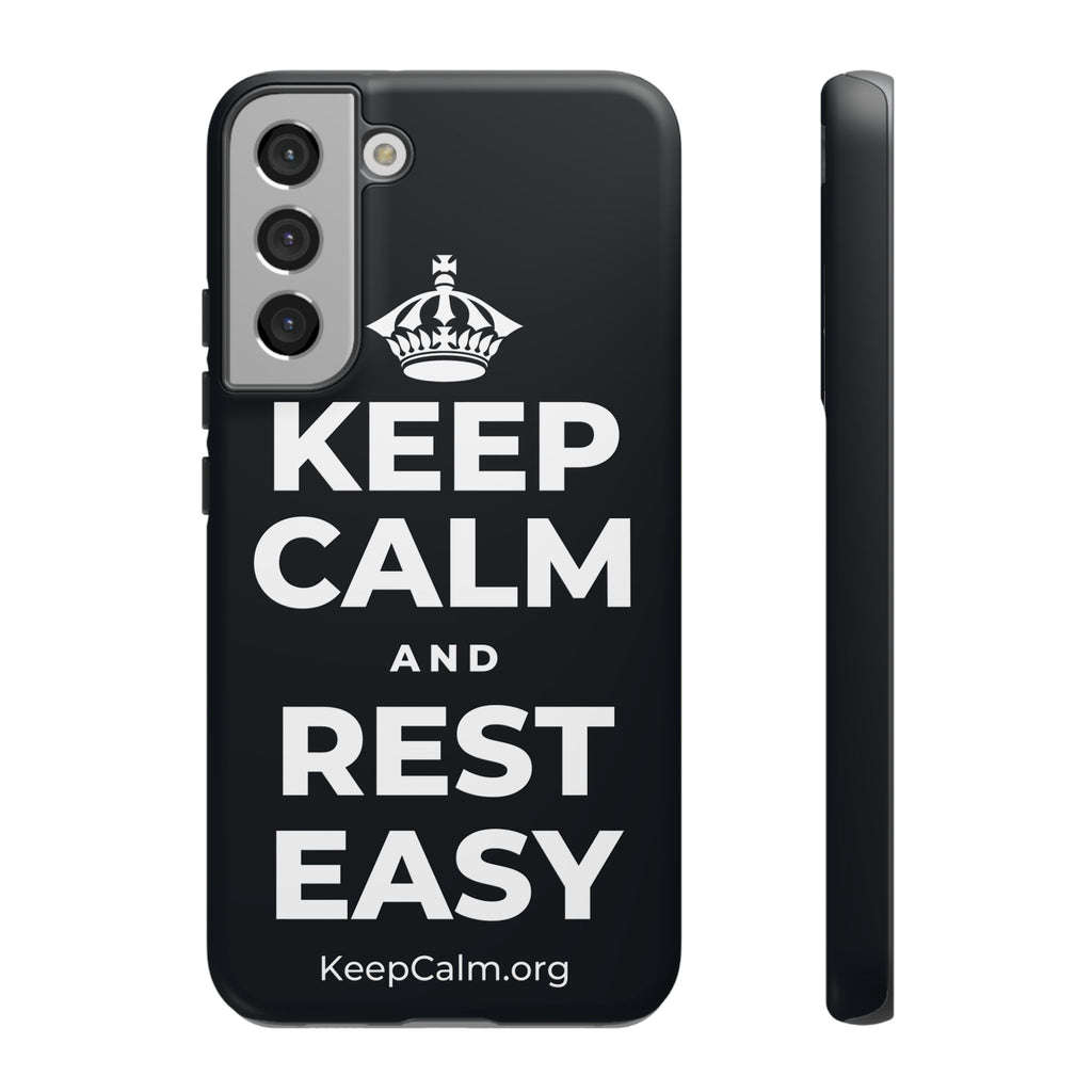 KEEP CALM AND REST EASY Phone Case (Dark)