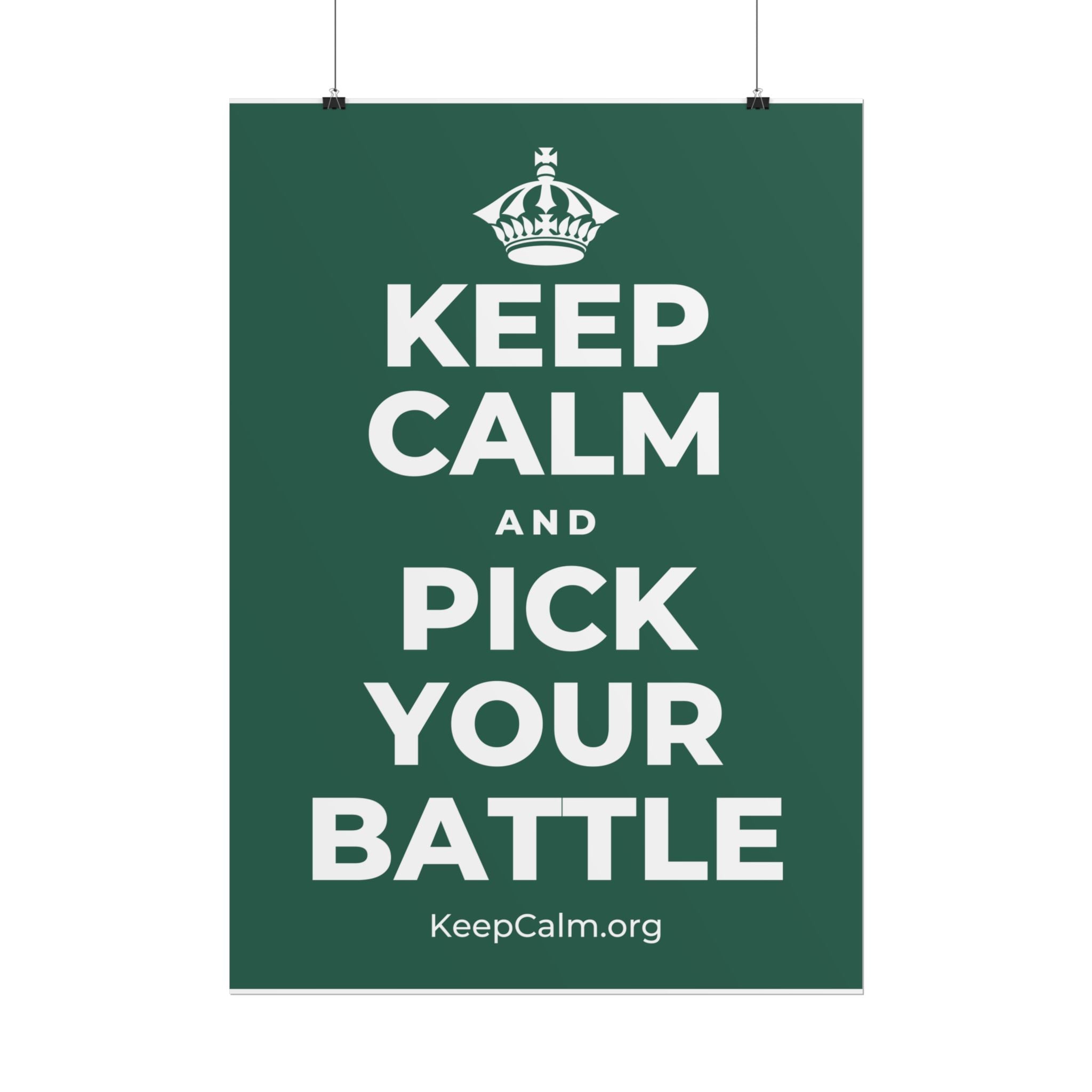 KEEP CALM AND PICK YOUR BATTLE Poster