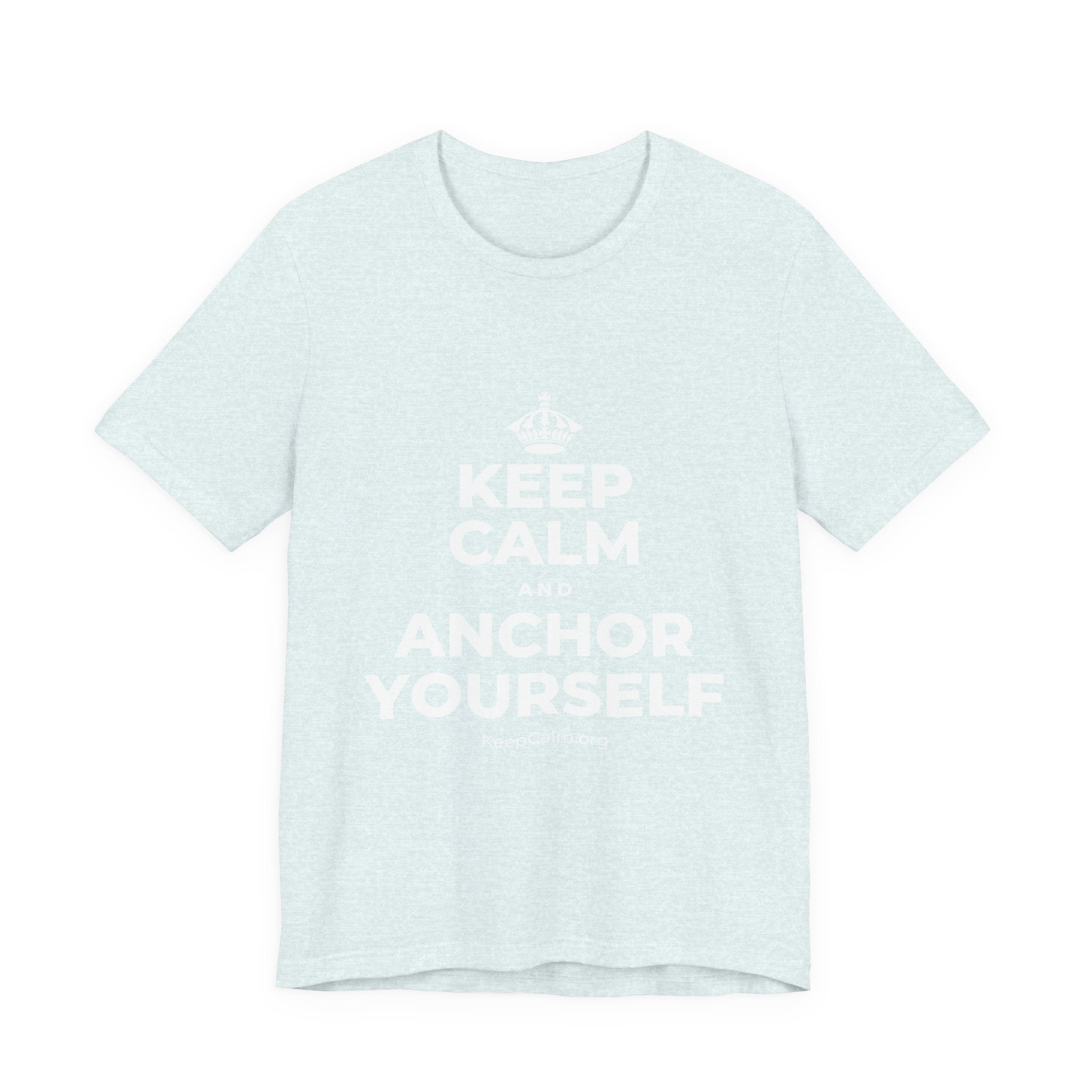 KEEP CALM AND ANCHOR YOURSELF T-Shirt (Soft Cream–Heather Mauve)