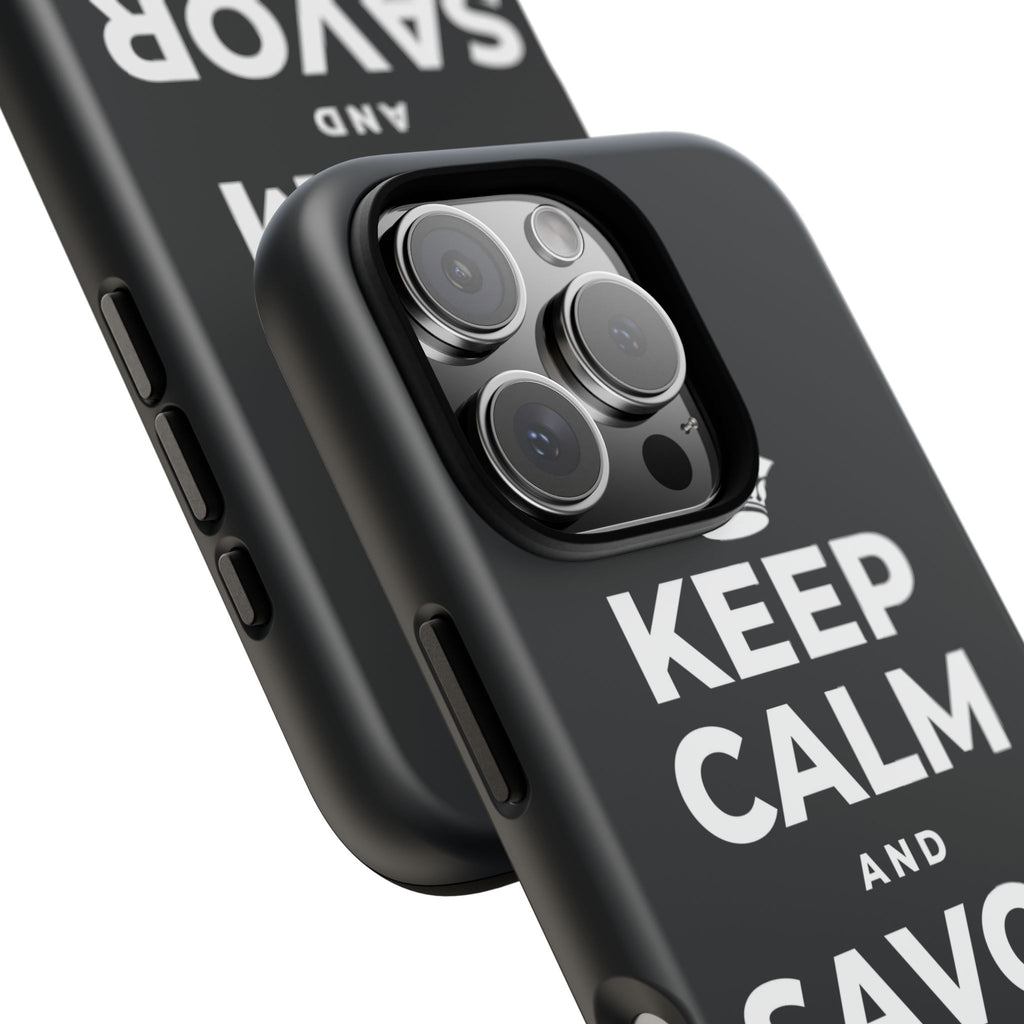 KEEP CALM AND SAVOR THIS MOMENT Phone Case (Dark)