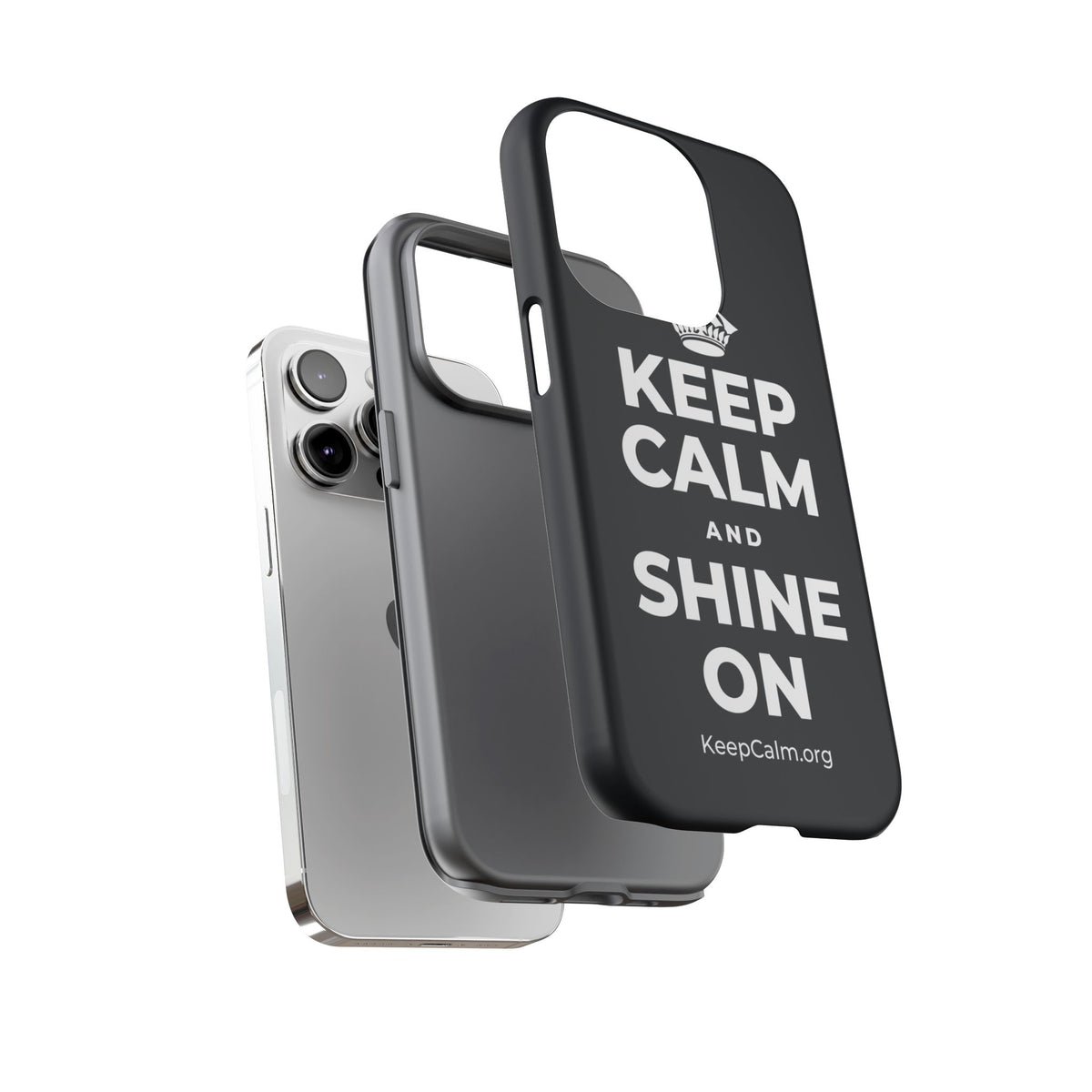 KEEP CALM AND SHINE ON Phone Case (Dark)