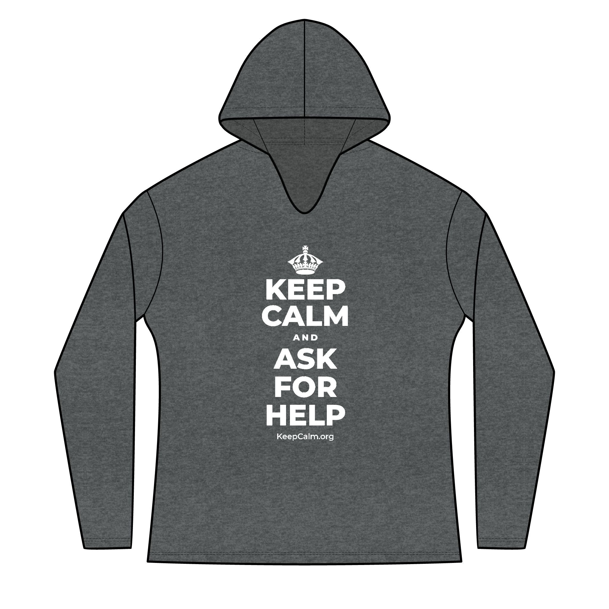 KEEP CALM AND ASK FOR HELP Women's Long Sleeve Hoodie