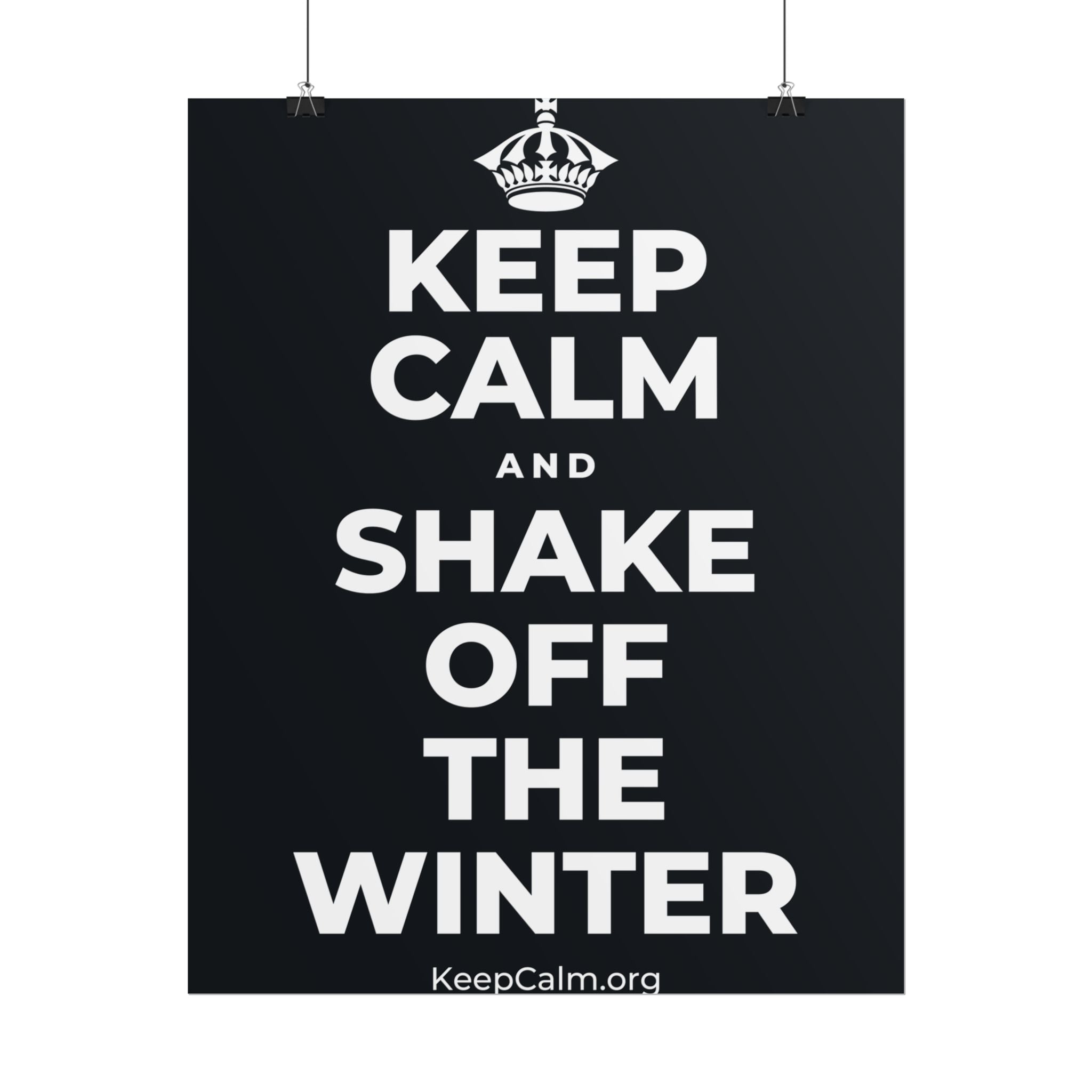 KEEP CALM AND SHAKE OFF THE WINTER Poster (Dark)