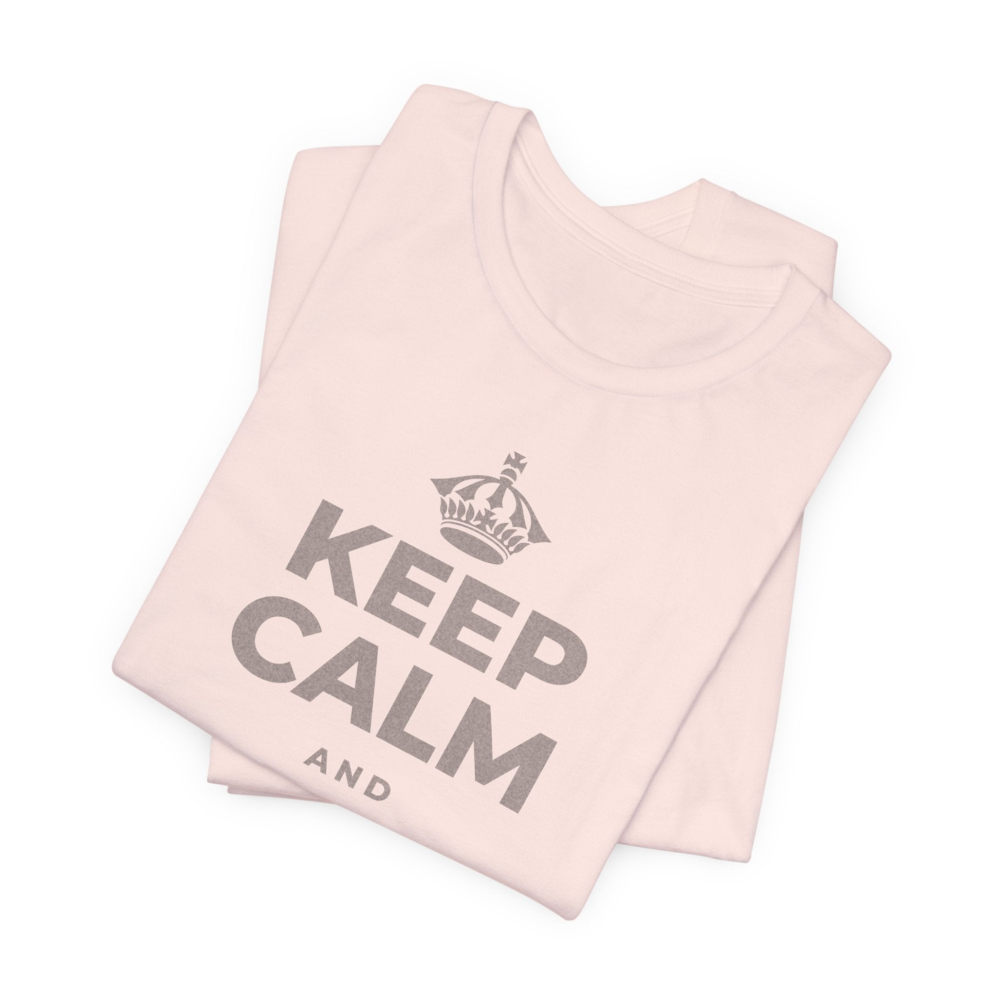 KEEP CALM AND 지금을 음미해요 T-Shirt (Soft Cream–Heather Mauve)