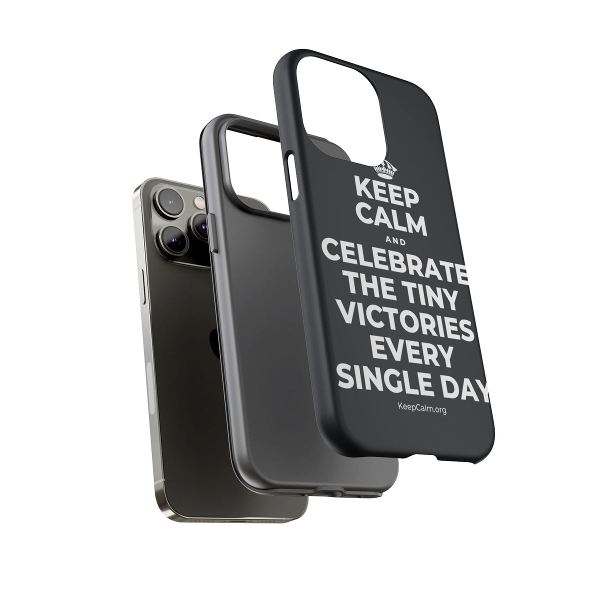 KEEP CALM AND CELEBRATE THE TINY VICTORIES EVERY SINGLE DAY Phone Case (Dark)