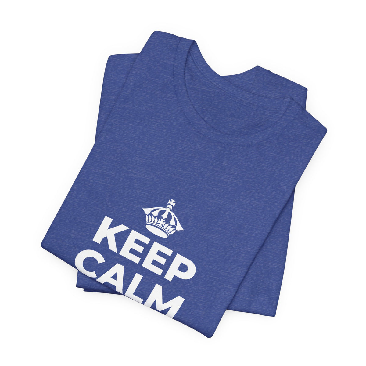 KEEP CALM AND BREATHE T-Shirt (Baby Blue–Silver)