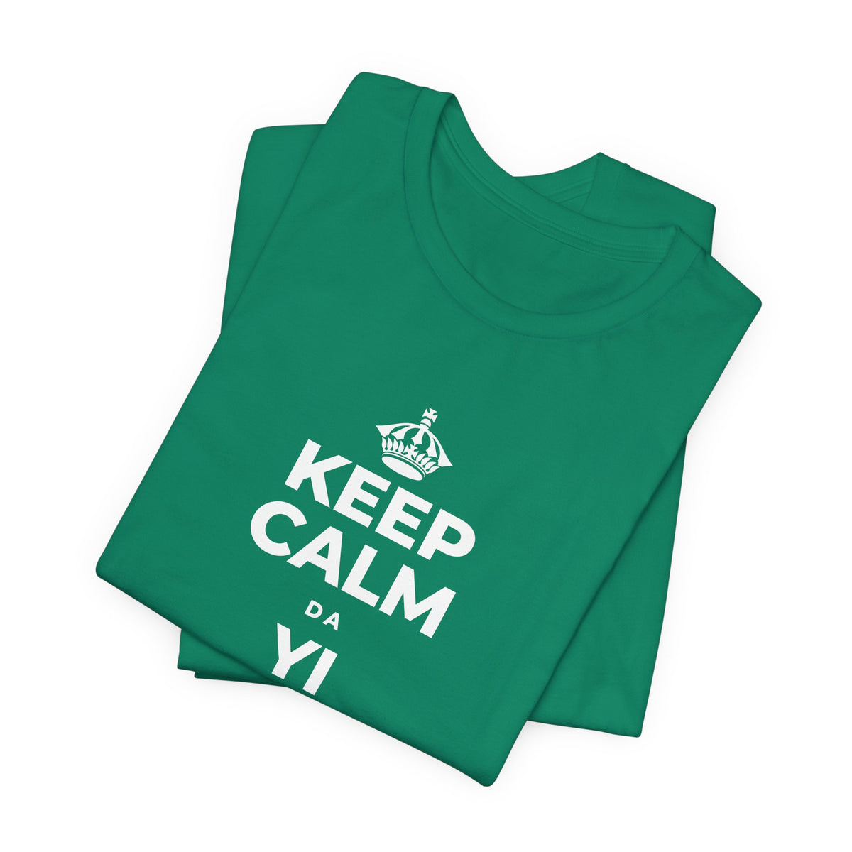 KEEP CALM DA YI ƘARAMIN JERIN ABUBUWA T-Shirt (White–Asphalt)