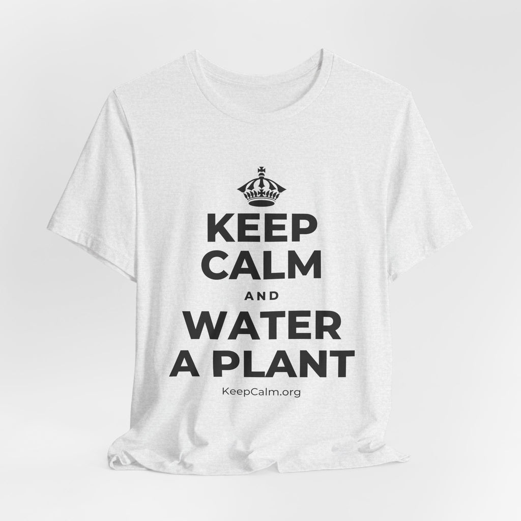 KEEP CALM AND WATER A PLANT T-Shirt (Soft Cream–Heather Mauve)