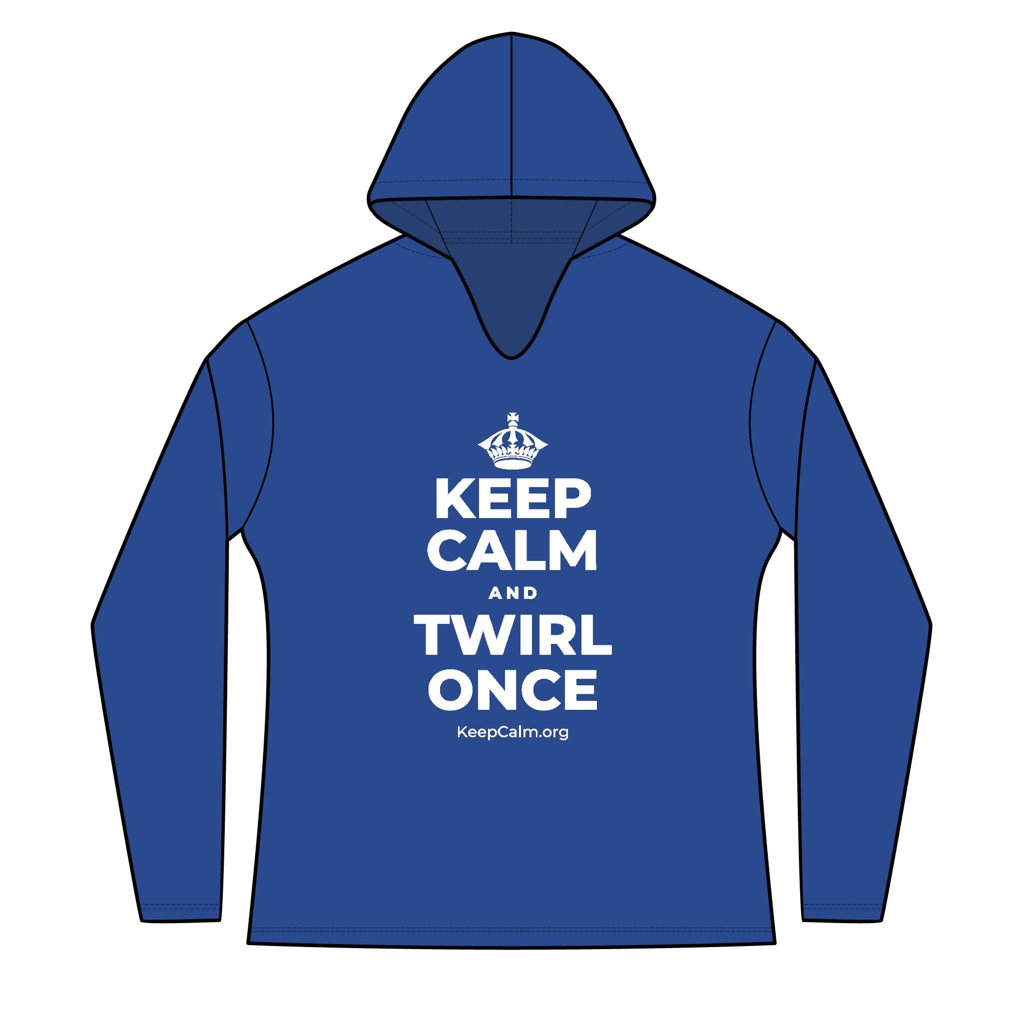 KEEP CALM AND TWIRL ONCE Women's Long Sleeve Hoodie