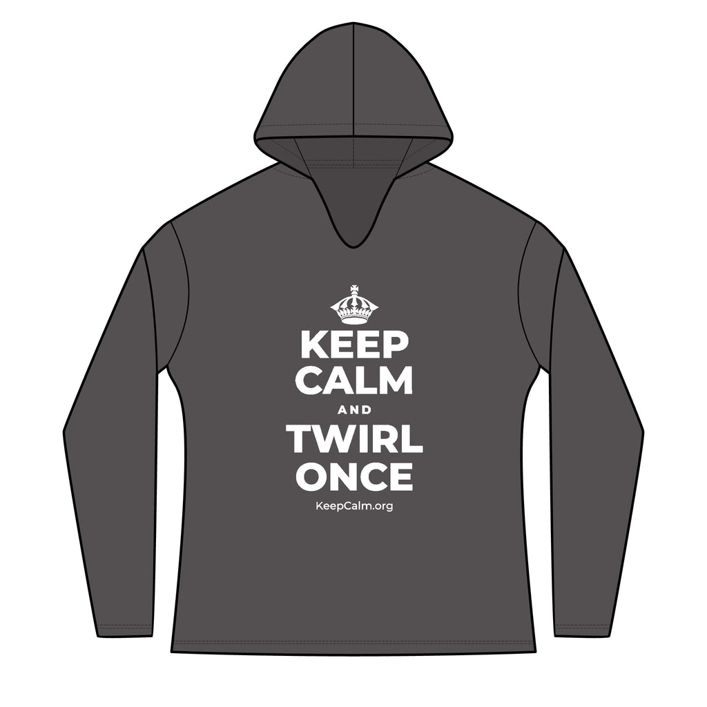 KEEP CALM AND TWIRL ONCE Women's Long Sleeve Hoodie