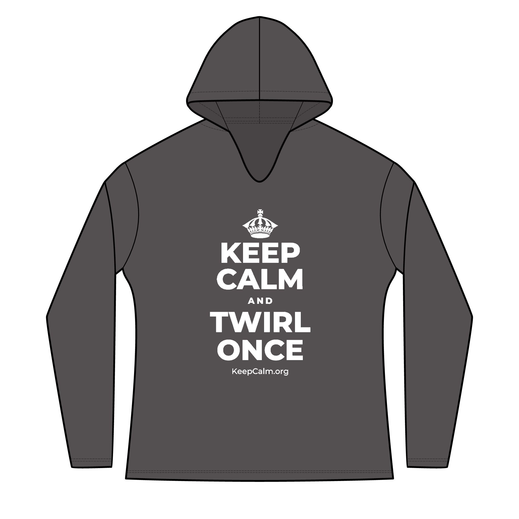 KEEP CALM AND TWIRL ONCE Women's Long Sleeve Hoodie