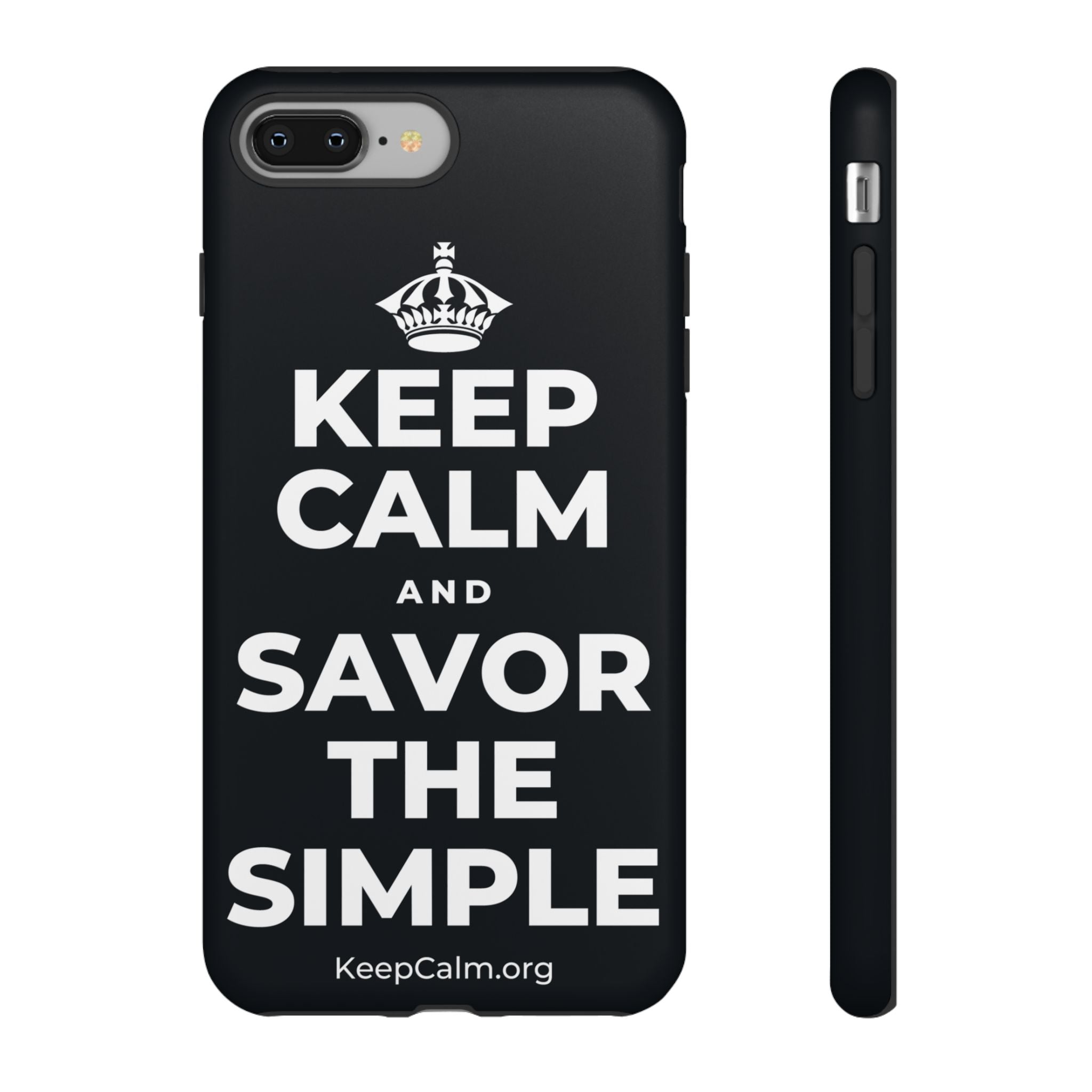 KEEP CALM AND SAVOR THE SIMPLE Phone Case (Dark)