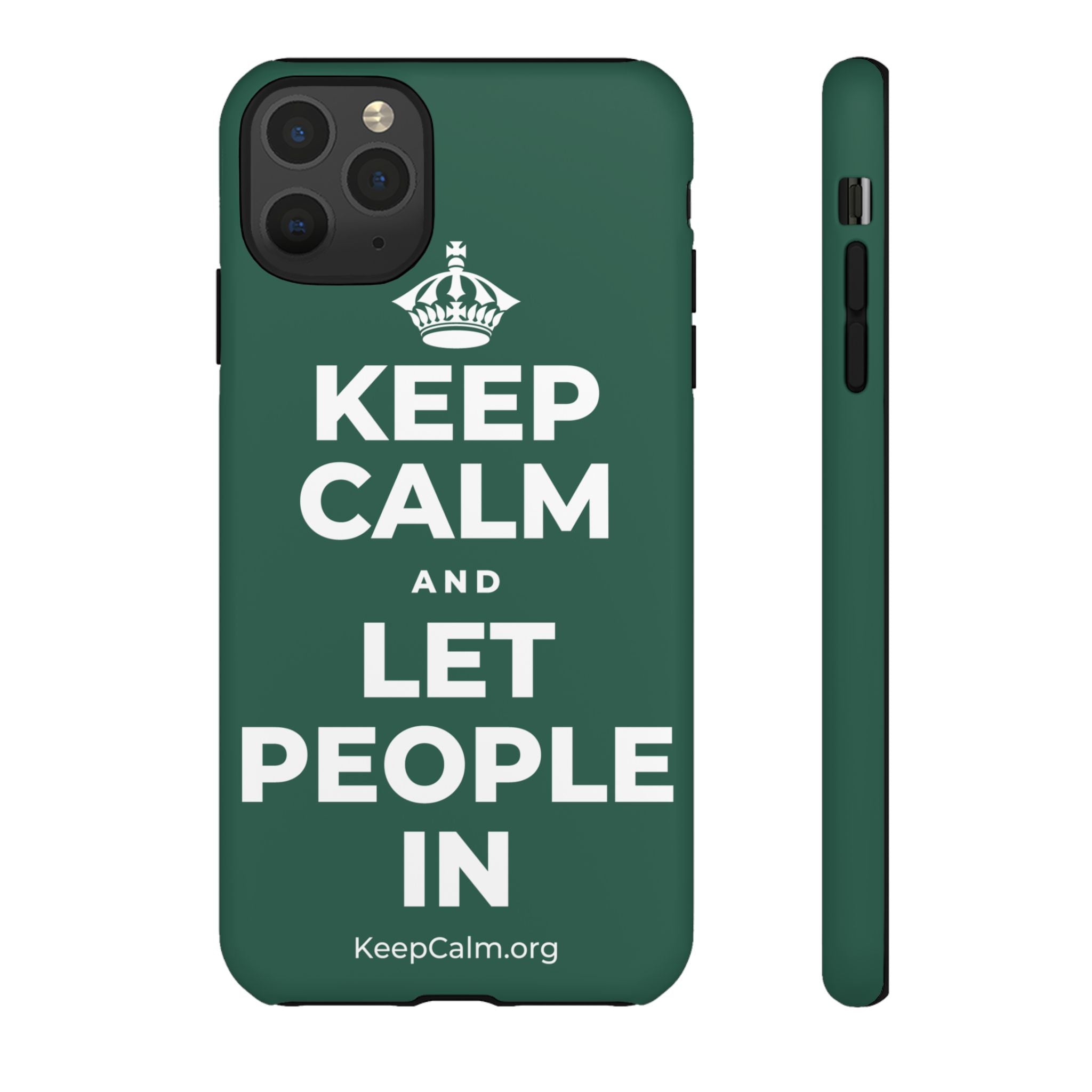KEEP CALM AND LET PEOPLE IN Phone Case