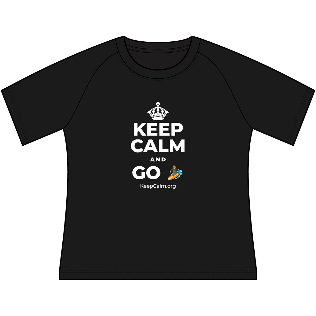 KEEP CALM AND GO 🏄 Women's Raglan Tee