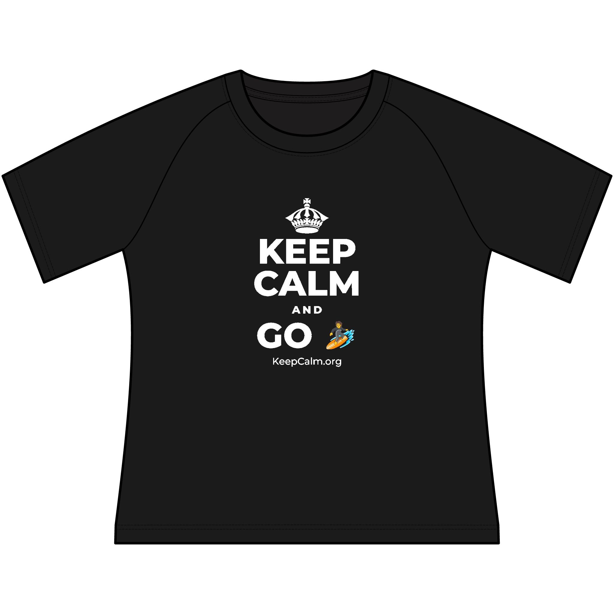 KEEP CALM AND GO 🏄 Women's Raglan Tee