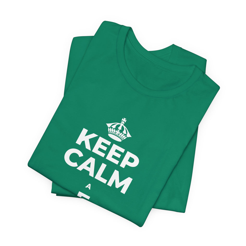 KEEP CALM A E HAʻAHEO IĀ ʻOE IHO T-Shirt (White–Asphalt)