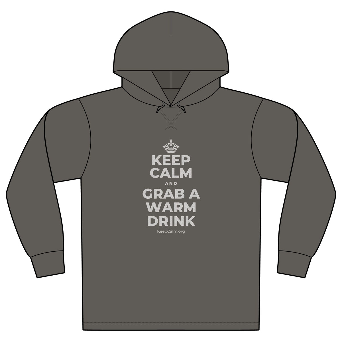 KEEP CALM AND GRAB A WARM DRINK Organic Hoodie Tee