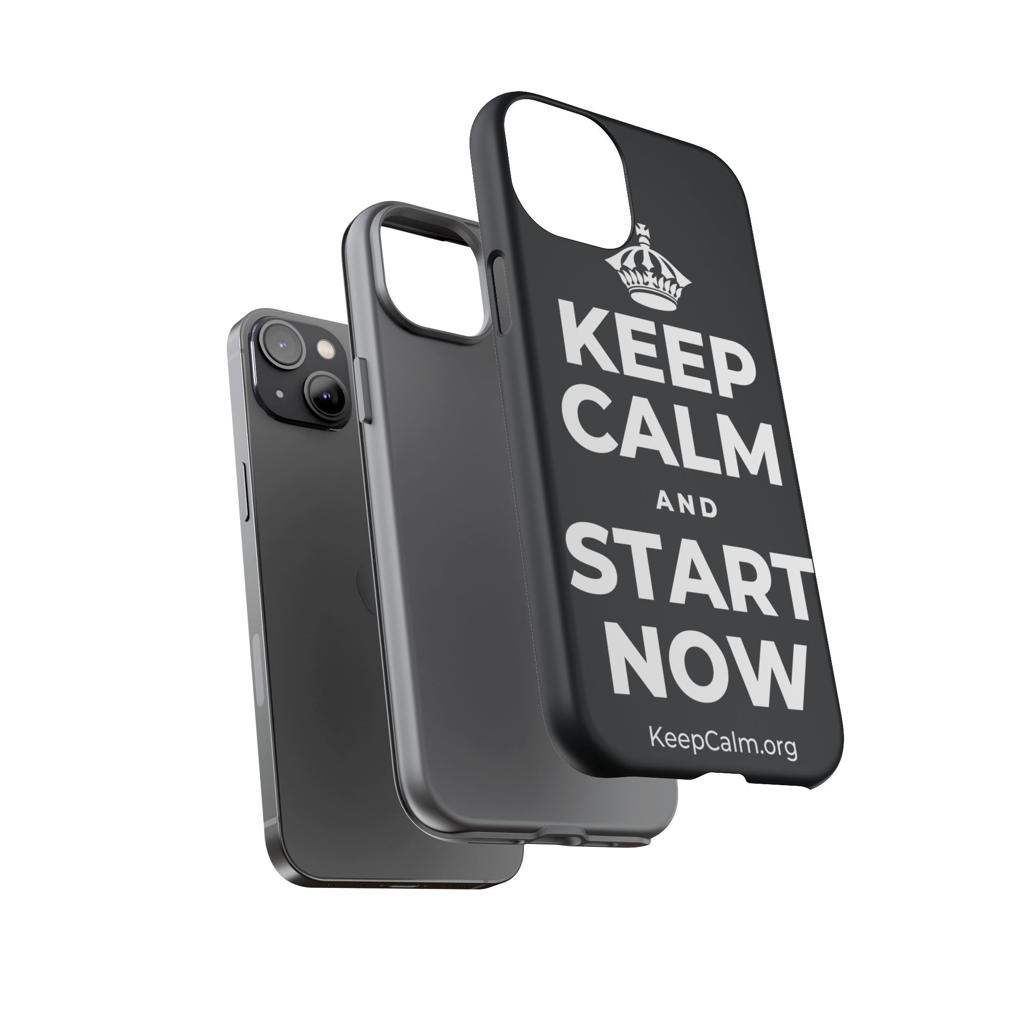 KEEP CALM AND START NOW Phone Case (Dark)