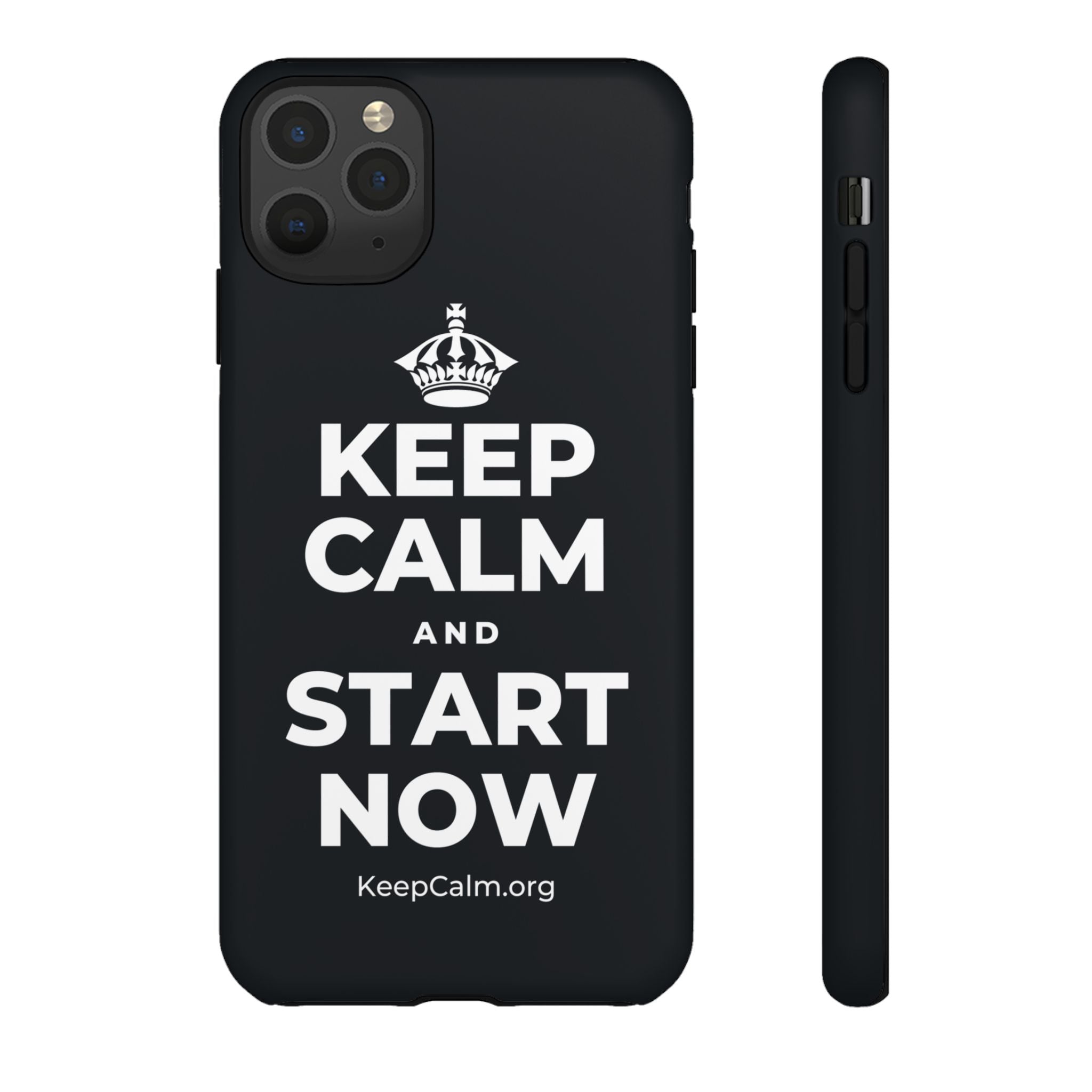 KEEP CALM AND START NOW Phone Case (Dark)