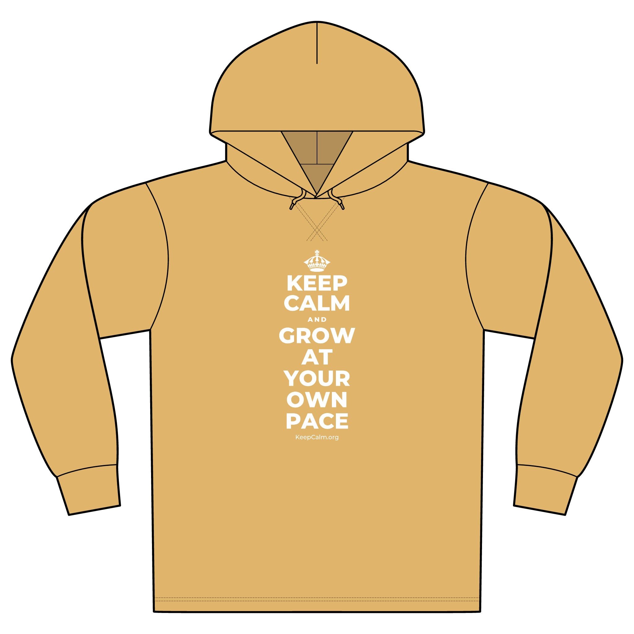 KEEP CALM AND GROW AT YOUR OWN PACE Organic Hoodie Tee