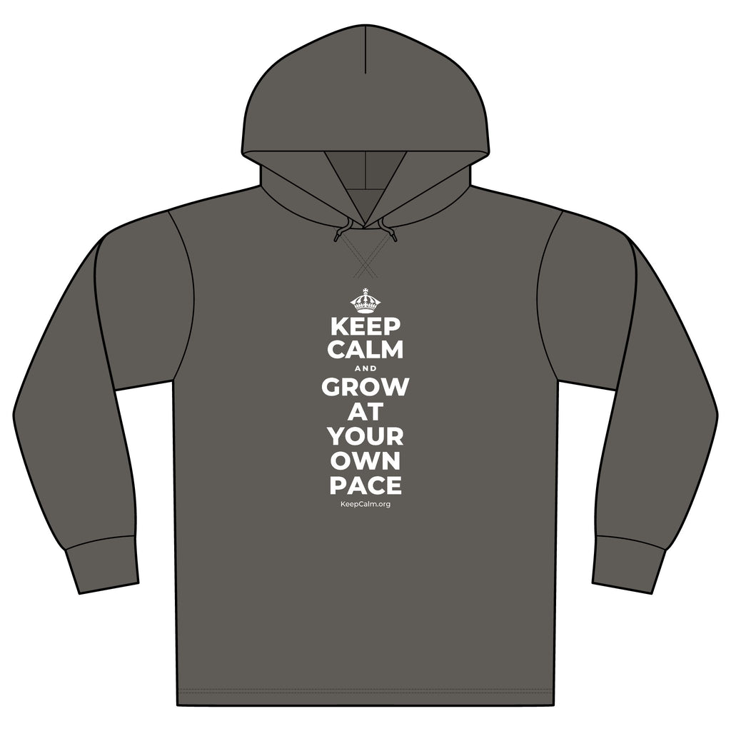 KEEP CALM AND GROW AT YOUR OWN PACE Organic Hoodie Tee