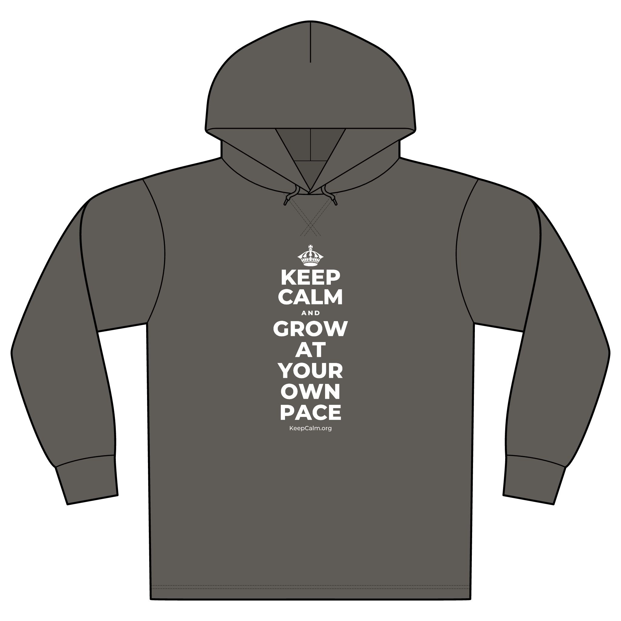 KEEP CALM AND GROW AT YOUR OWN PACE Organic Hoodie Tee