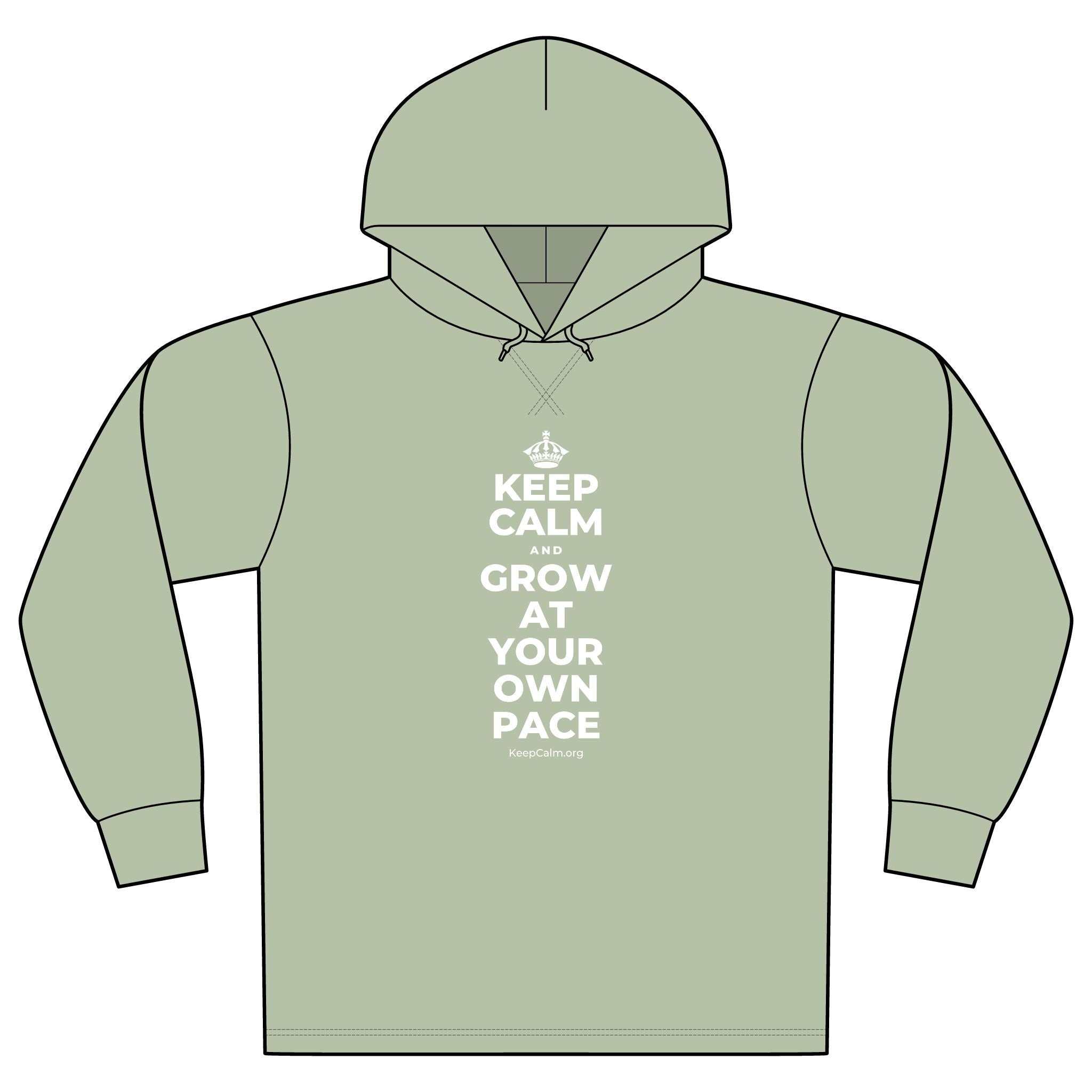 KEEP CALM AND GROW AT YOUR OWN PACE Organic Hoodie Tee