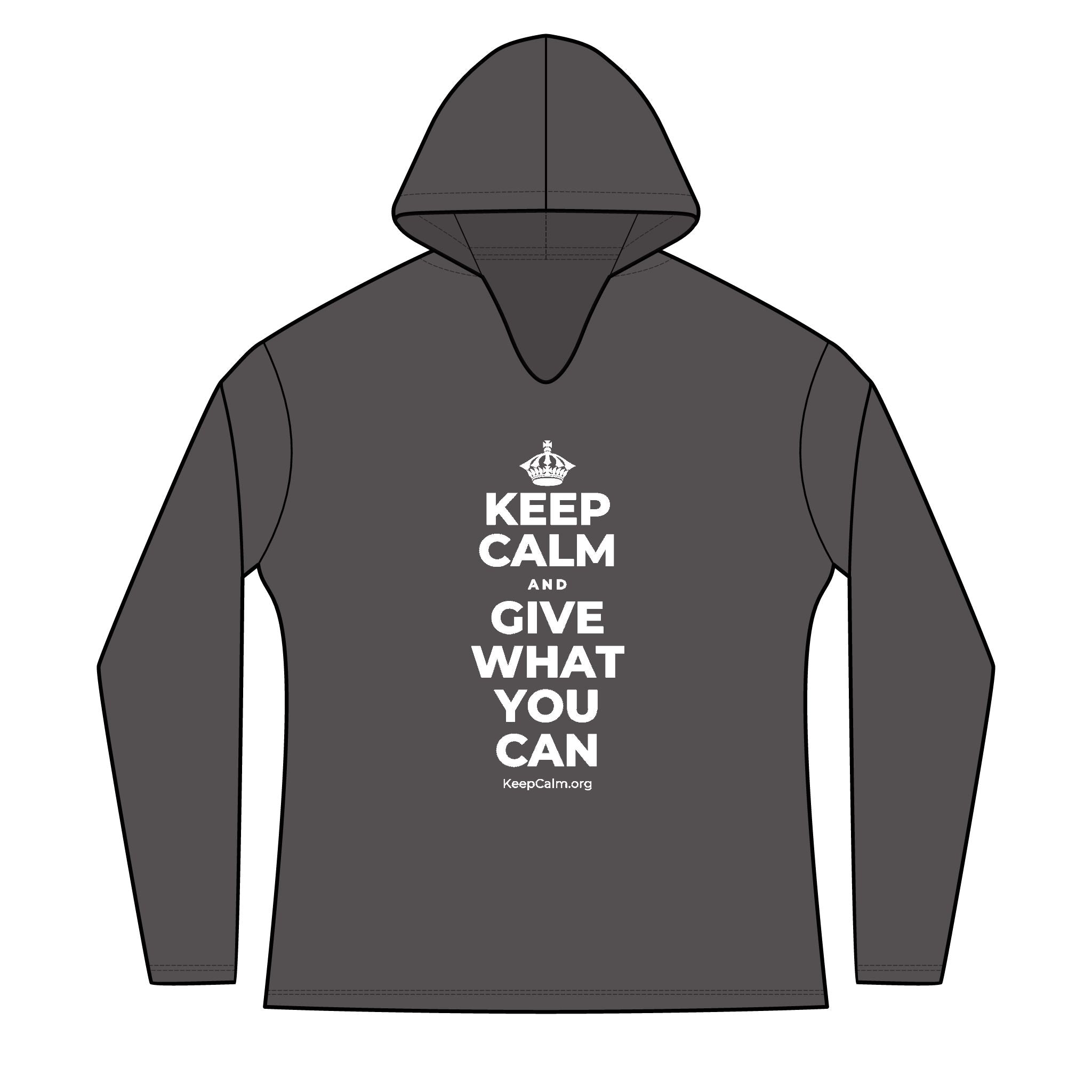 KEEP CALM AND GIVE WHAT YOU CAN Women's Long Sleeve Hoodie