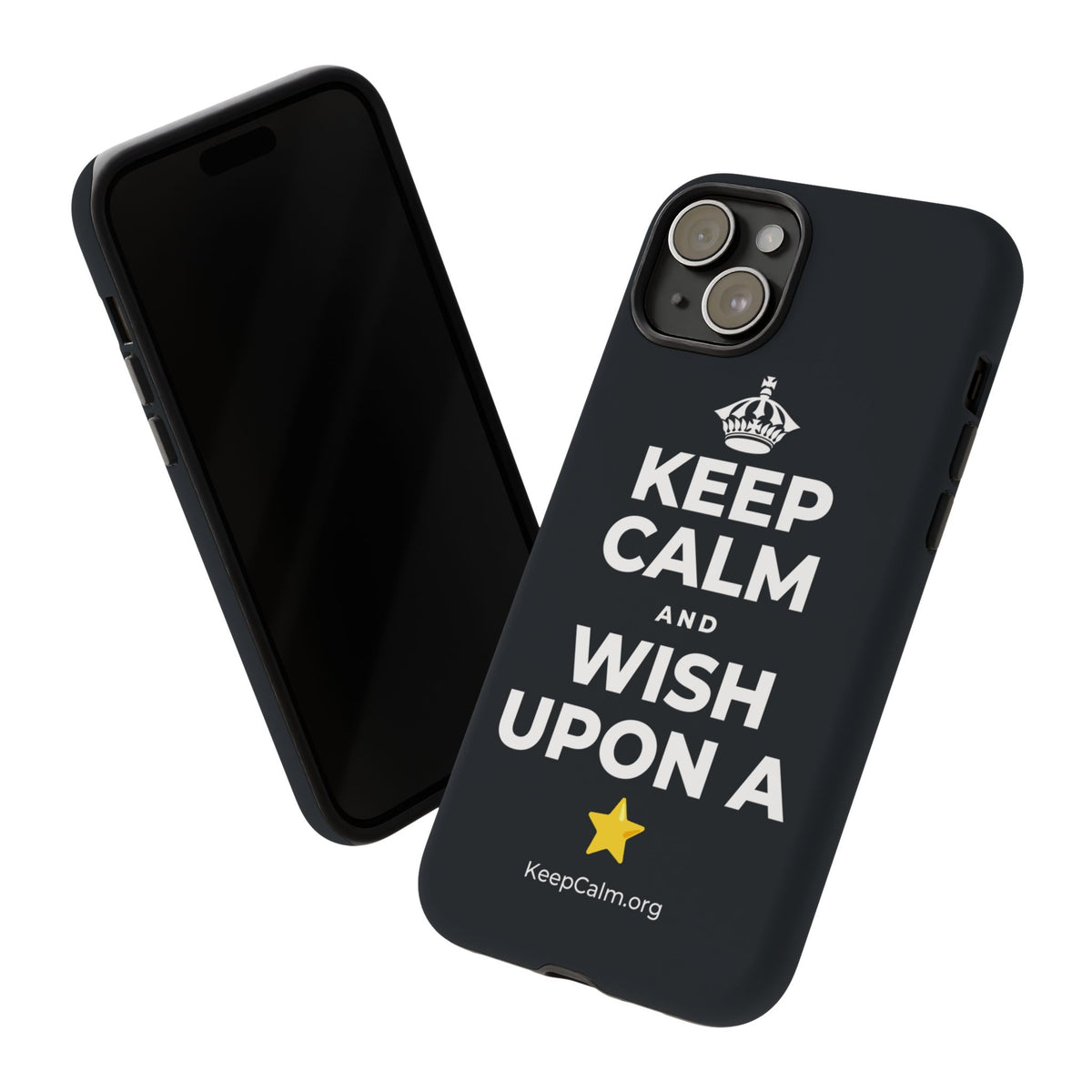 KEEP CALM AND WISH UPON A ⭐ Phone Case (Dark)