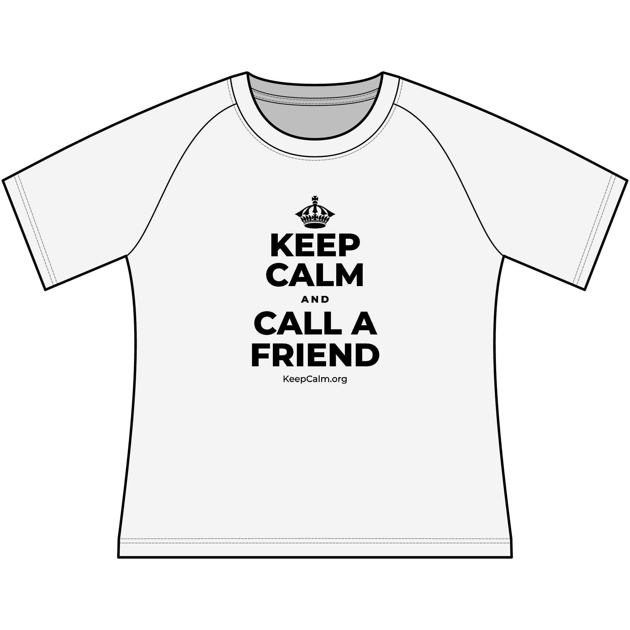 KEEP CALM AND CALL A FRIEND Women's Raglan Tee