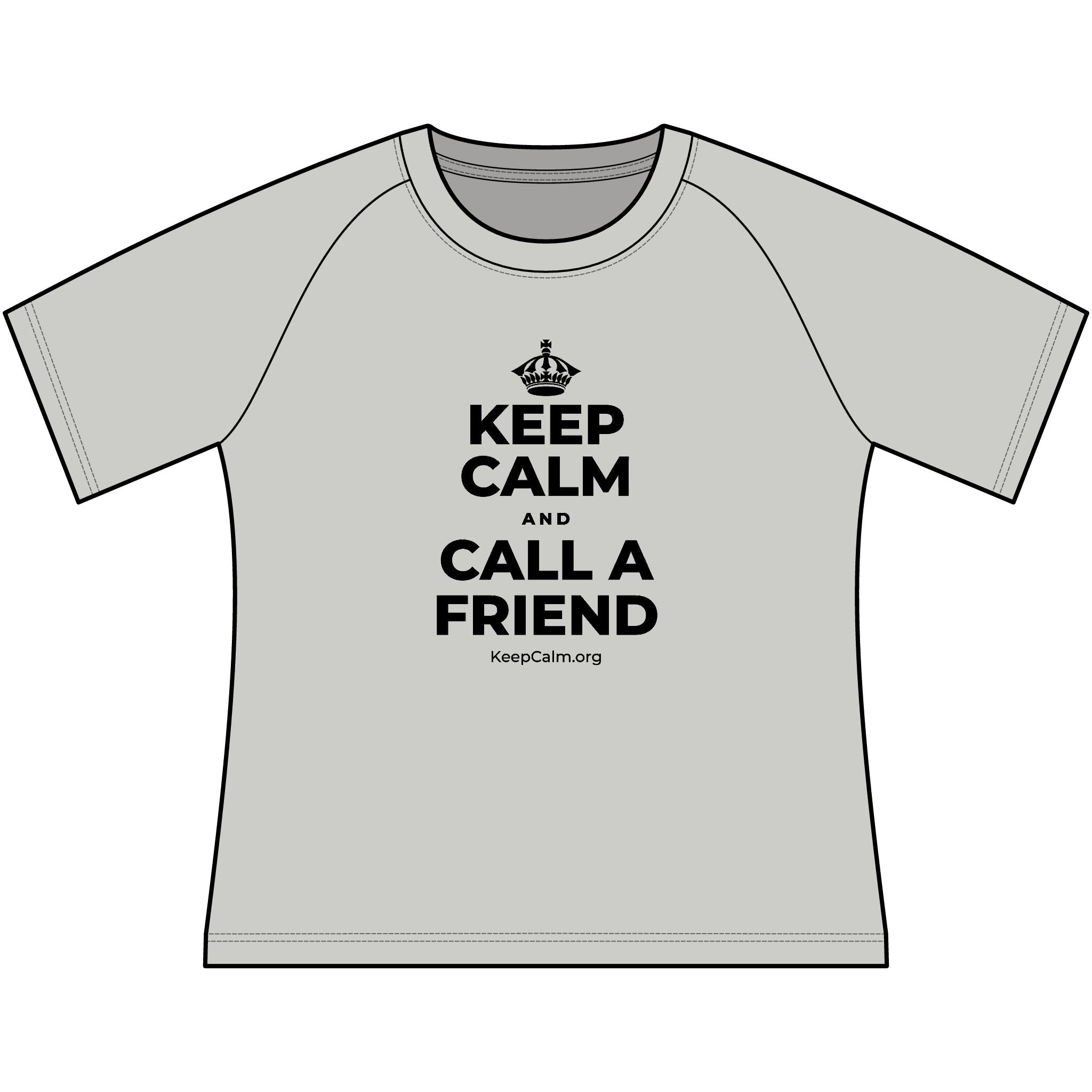 KEEP CALM AND CALL A FRIEND Women's Raglan Tee