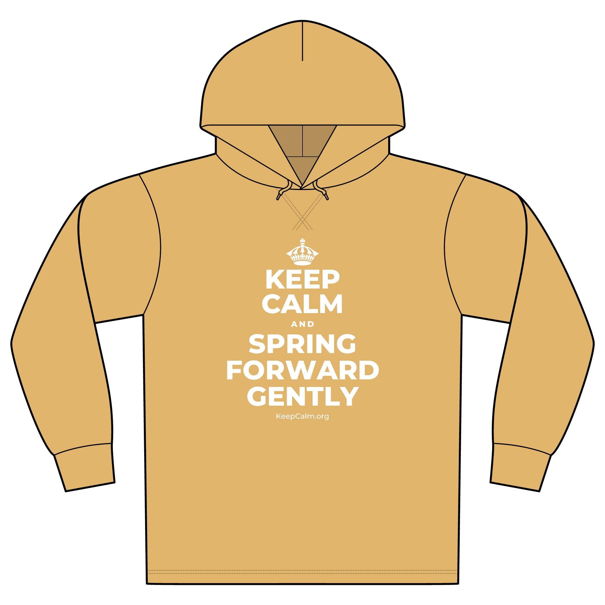 KEEP CALM AND SPRING FORWARD GENTLY Organic Hoodie Tee