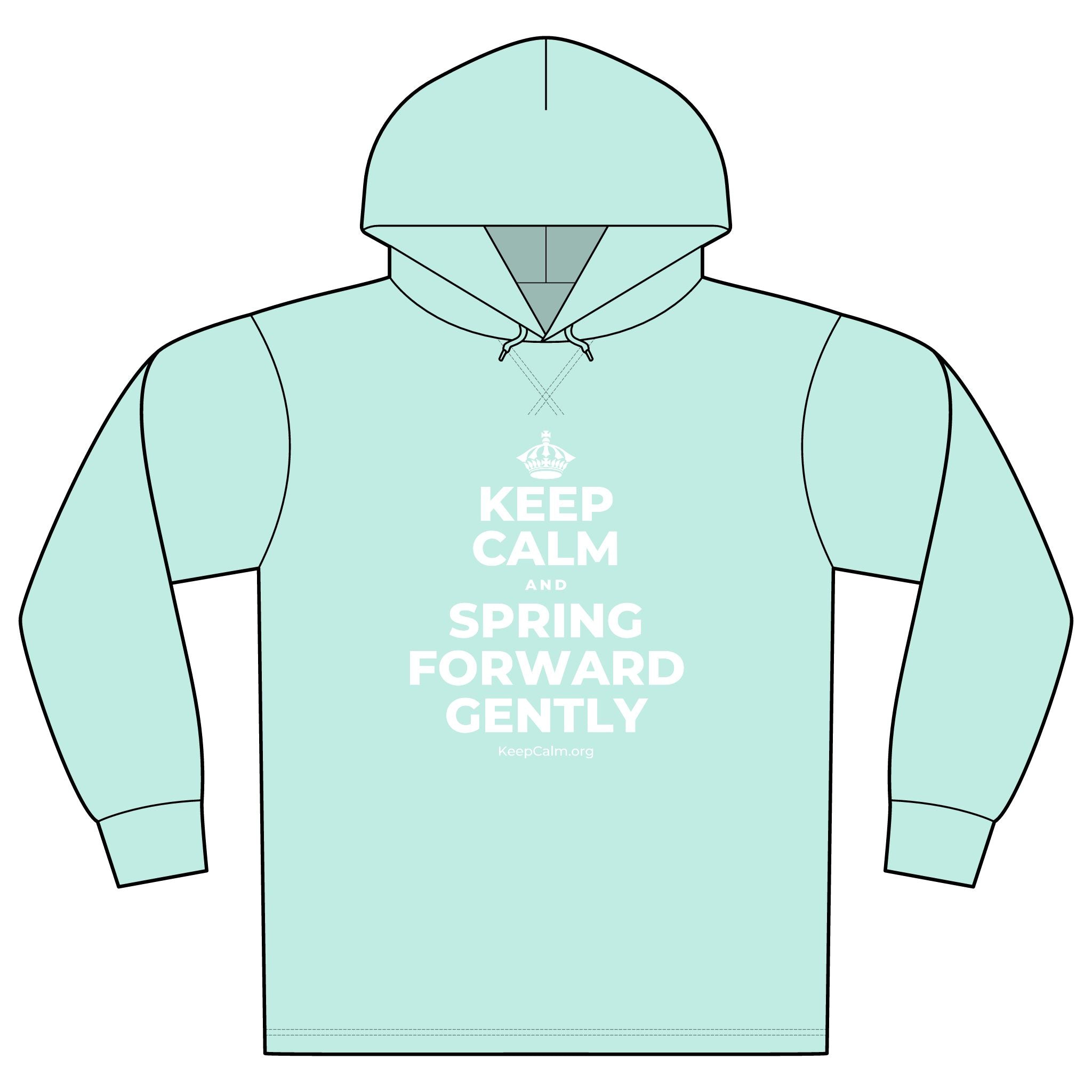KEEP CALM AND SPRING FORWARD GENTLY Organic Hoodie Tee