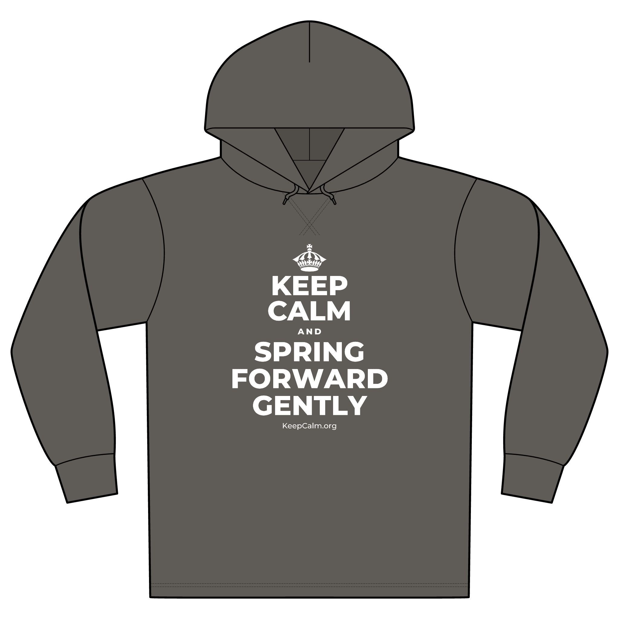 KEEP CALM AND SPRING FORWARD GENTLY Organic Hoodie Tee