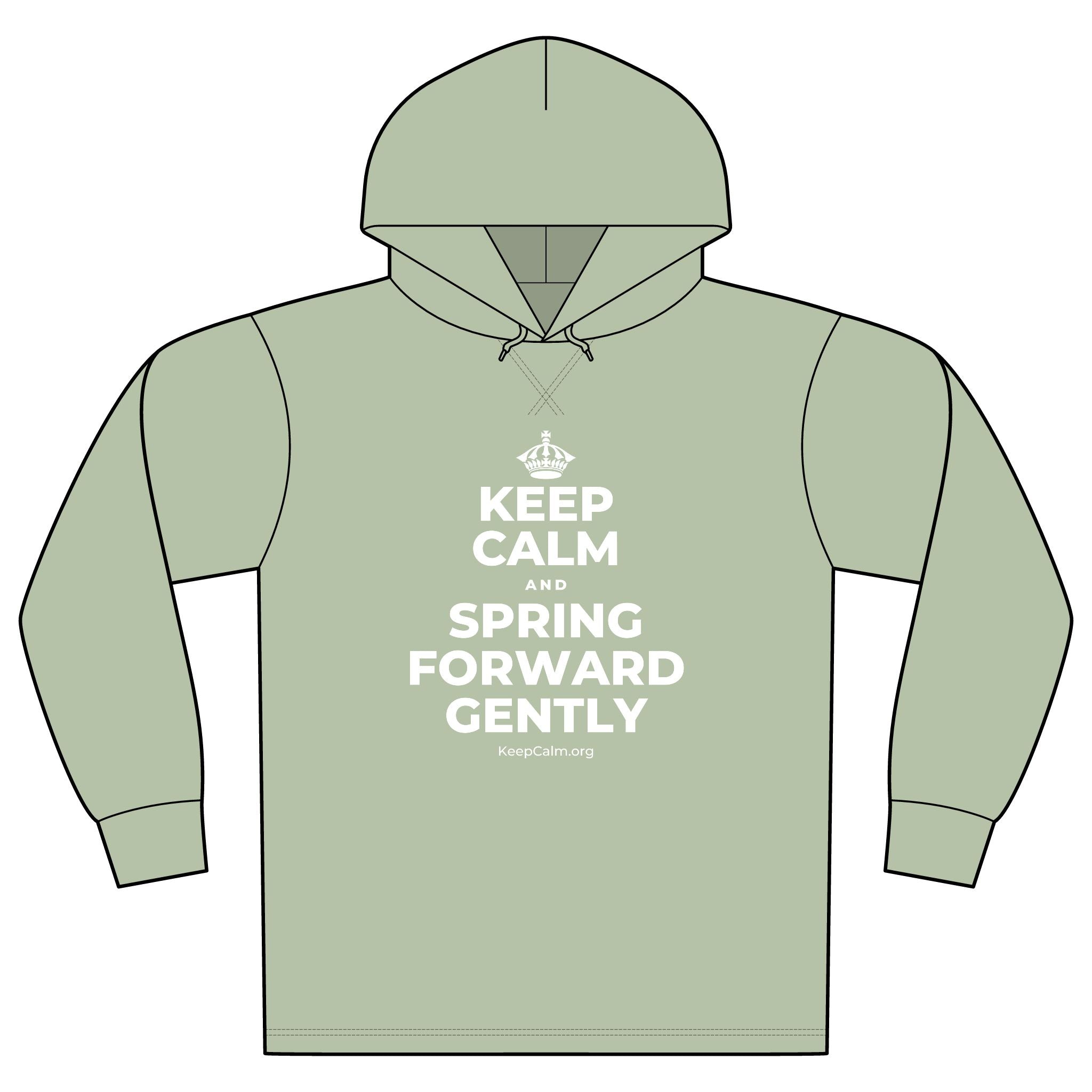 KEEP CALM AND SPRING FORWARD GENTLY Organic Hoodie Tee