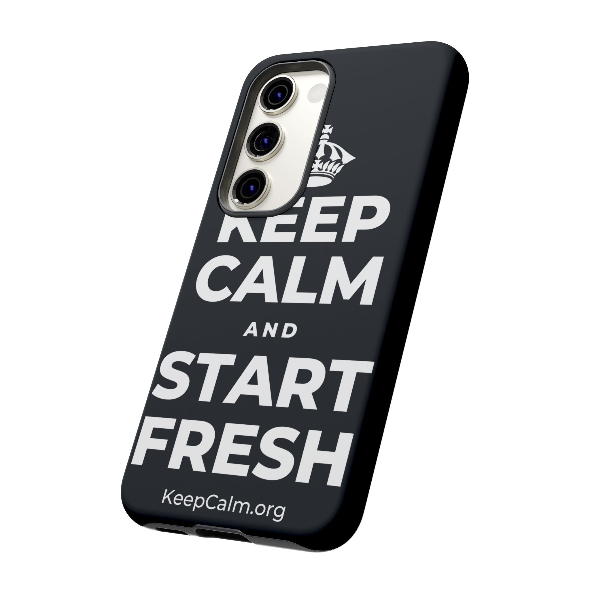 KEEP CALM AND START FRESH Phone Case (Dark)