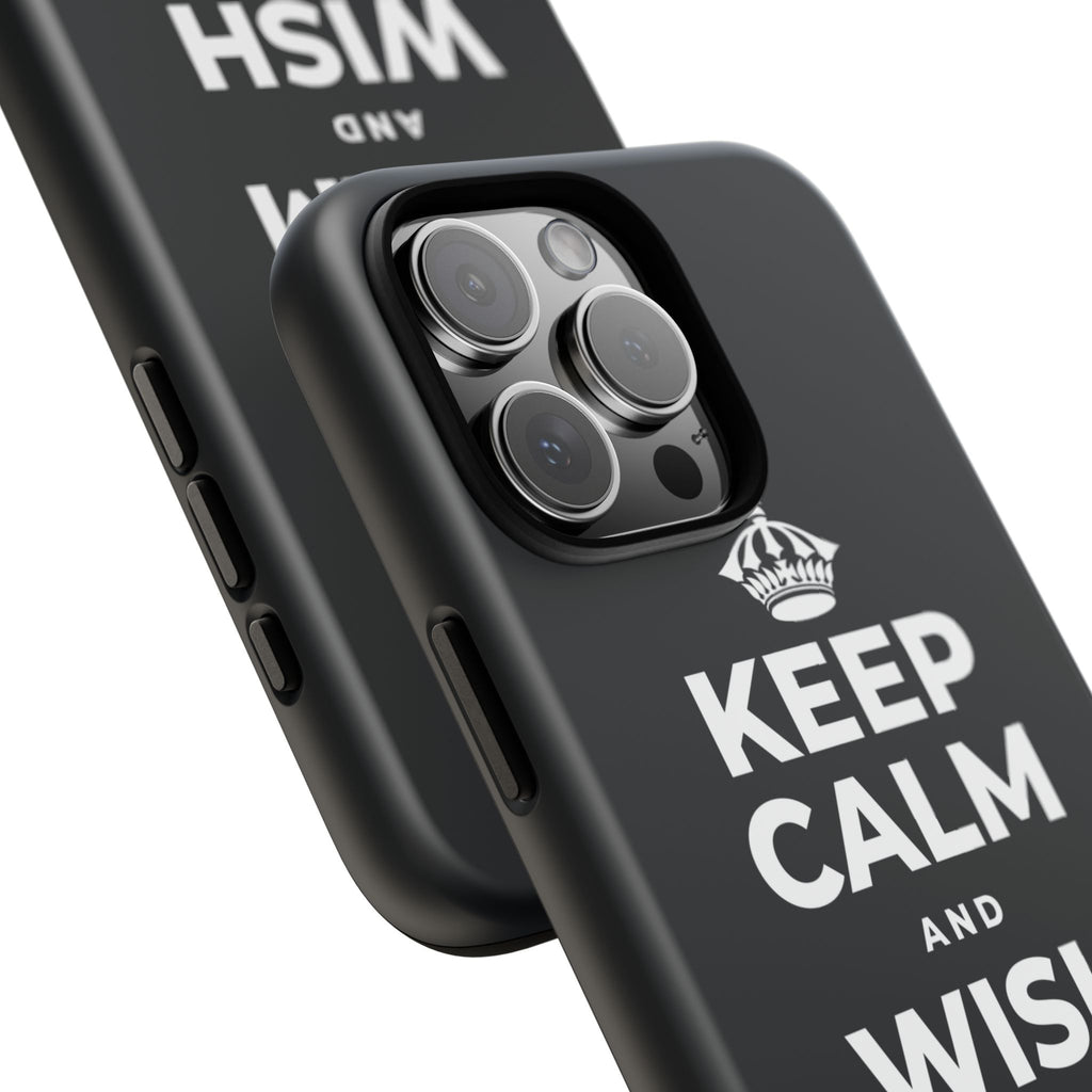 KEEP CALM AND WISH UPON A ⭐ Phone Case (Dark)
