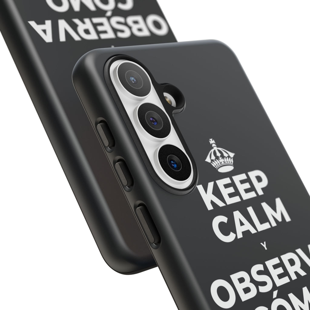 KEEP CALM Y OBSERVA CÓMO TODO FLORECE Phone Case (Dark)