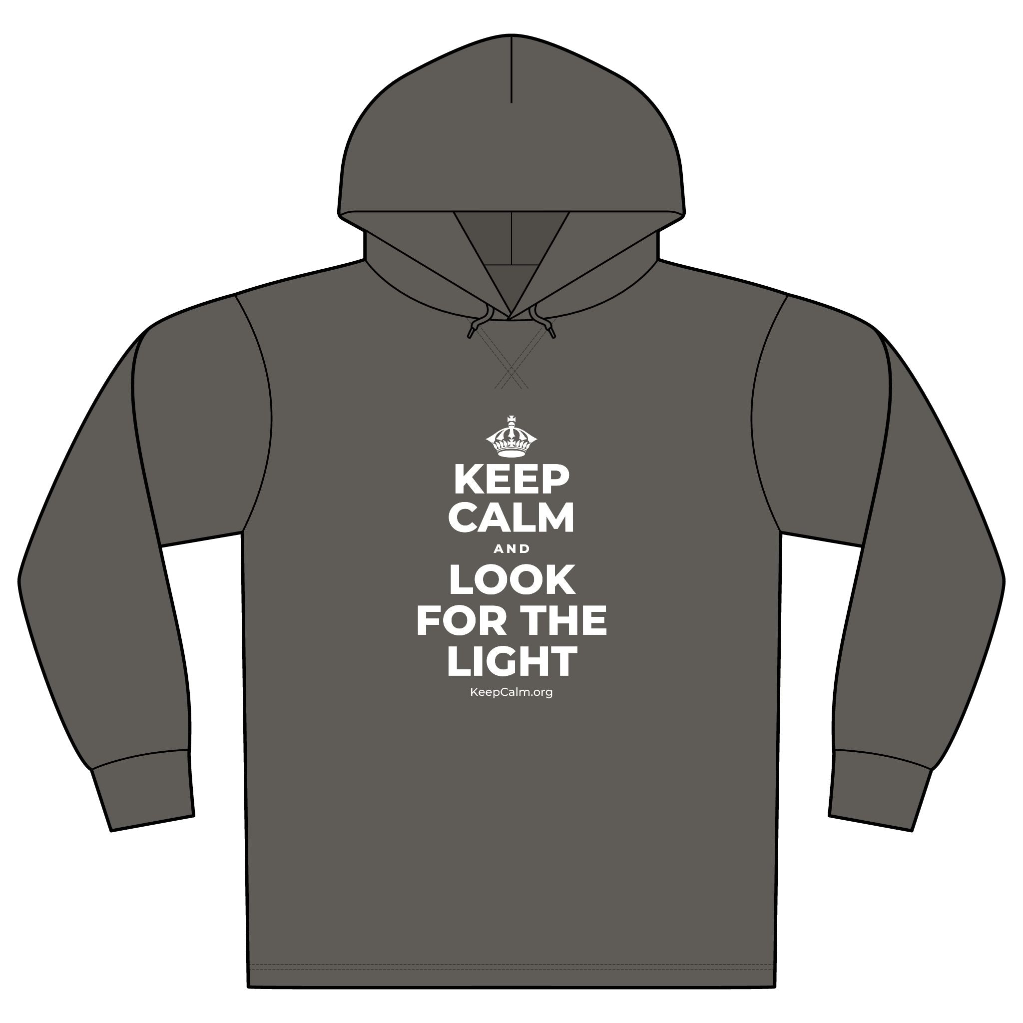 KEEP CALM AND LOOK FOR THE LIGHT Organic Hoodie Tee