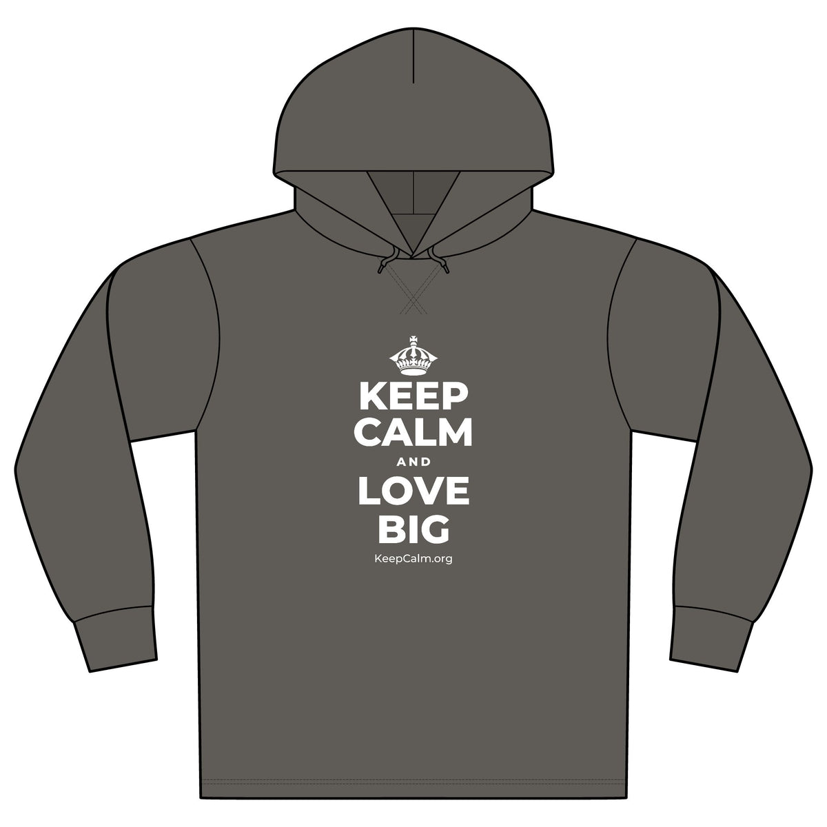 KEEP CALM AND LOVE BIG Organic Hoodie Tee