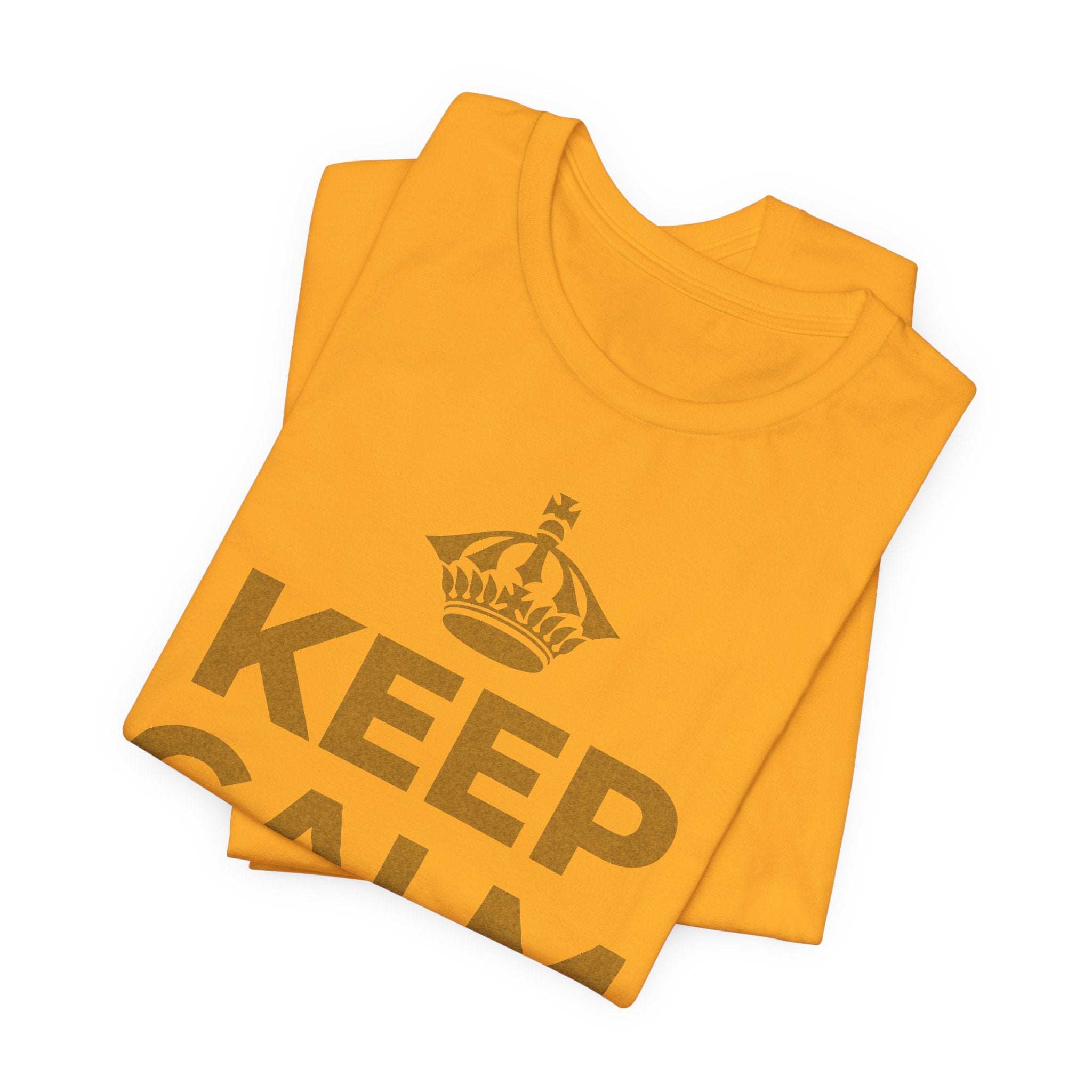 KEEP CALM AND 見知らぬ人に微笑んで T-Shirt (Baby Blue–Silver)