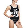 KEEP CALM AND 相信好事正在路上 One-Piece Swimsuit (Dark)
