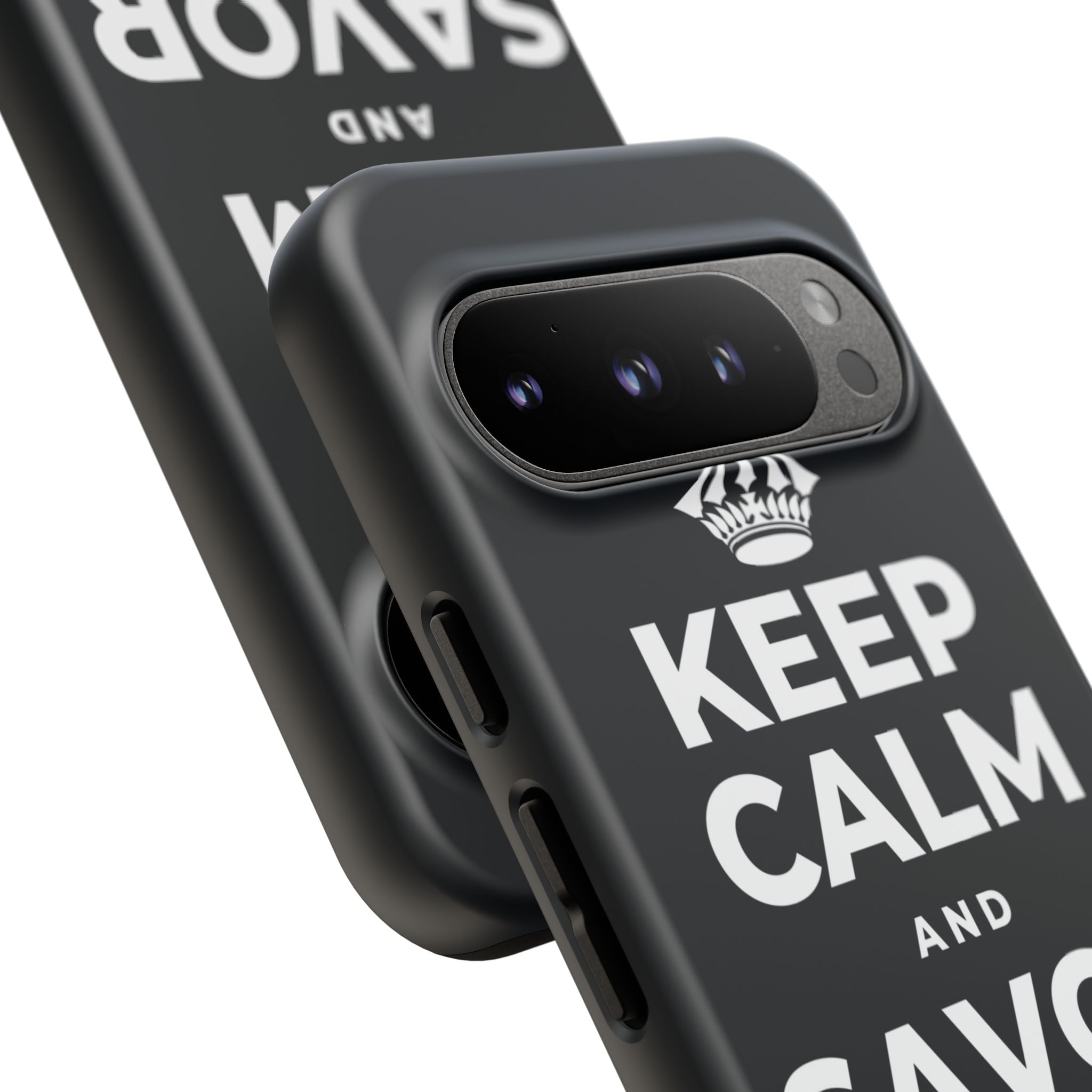 KEEP CALM AND SAVOR THIS MOMENT Phone Case (Dark)