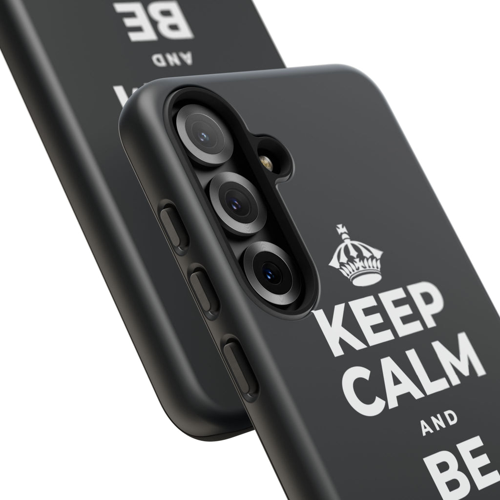 KEEP CALM AND BE STRONG LIKE A 🦕 Phone Case (Dark)