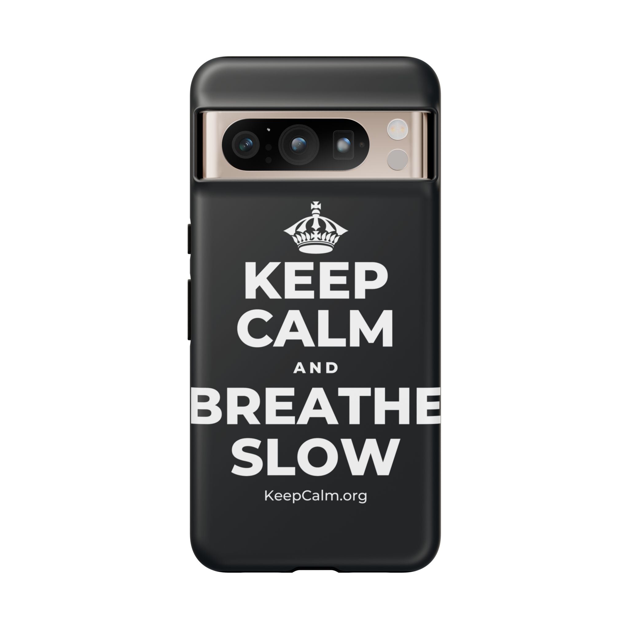 KEEP CALM AND BREATHE SLOW Phone Case (Dark)