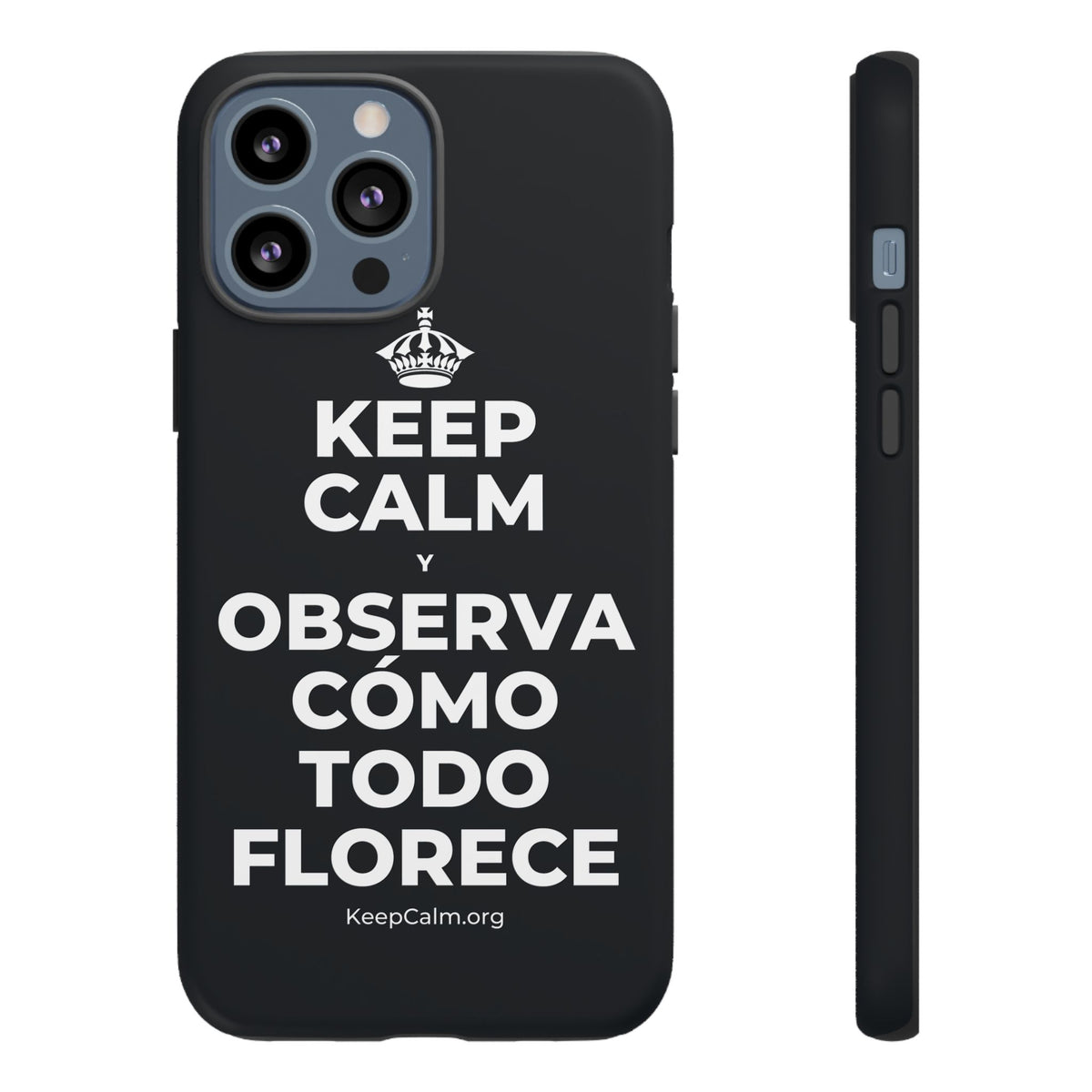 KEEP CALM Y OBSERVA CÓMO TODO FLORECE Phone Case (Dark)
