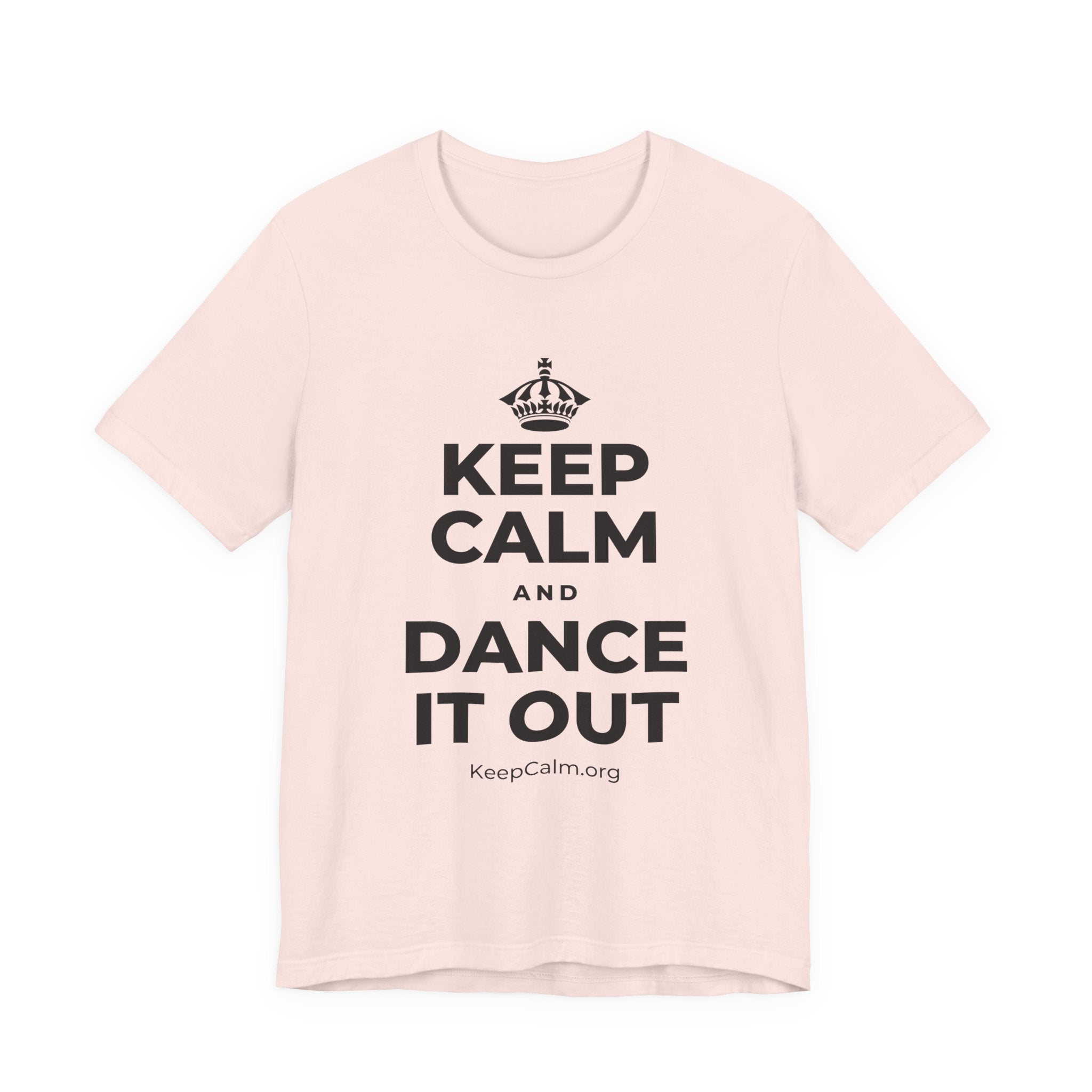 KEEP CALM AND DANCE IT OUT T-Shirt (Soft Cream–Heather Mauve)