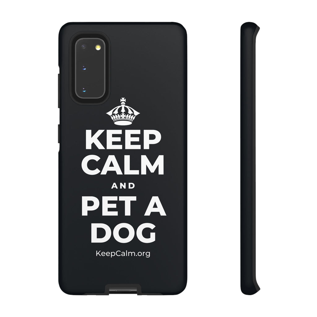 KEEP CALM AND PET A DOG Phone Case (Dark)